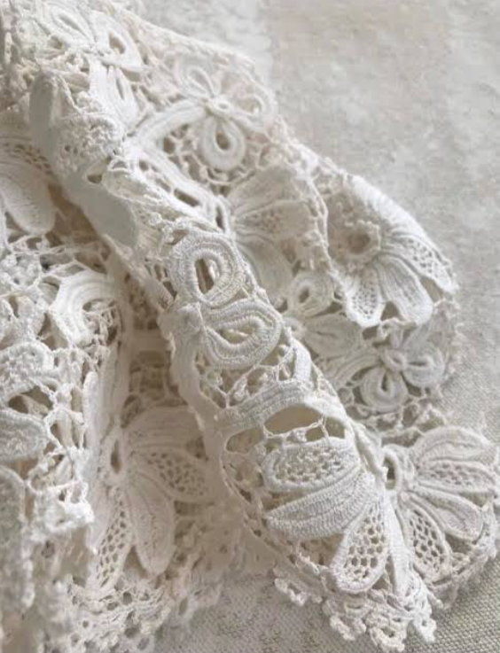 Irish Crochet Lace — Raised Floral Motifs and Openwork