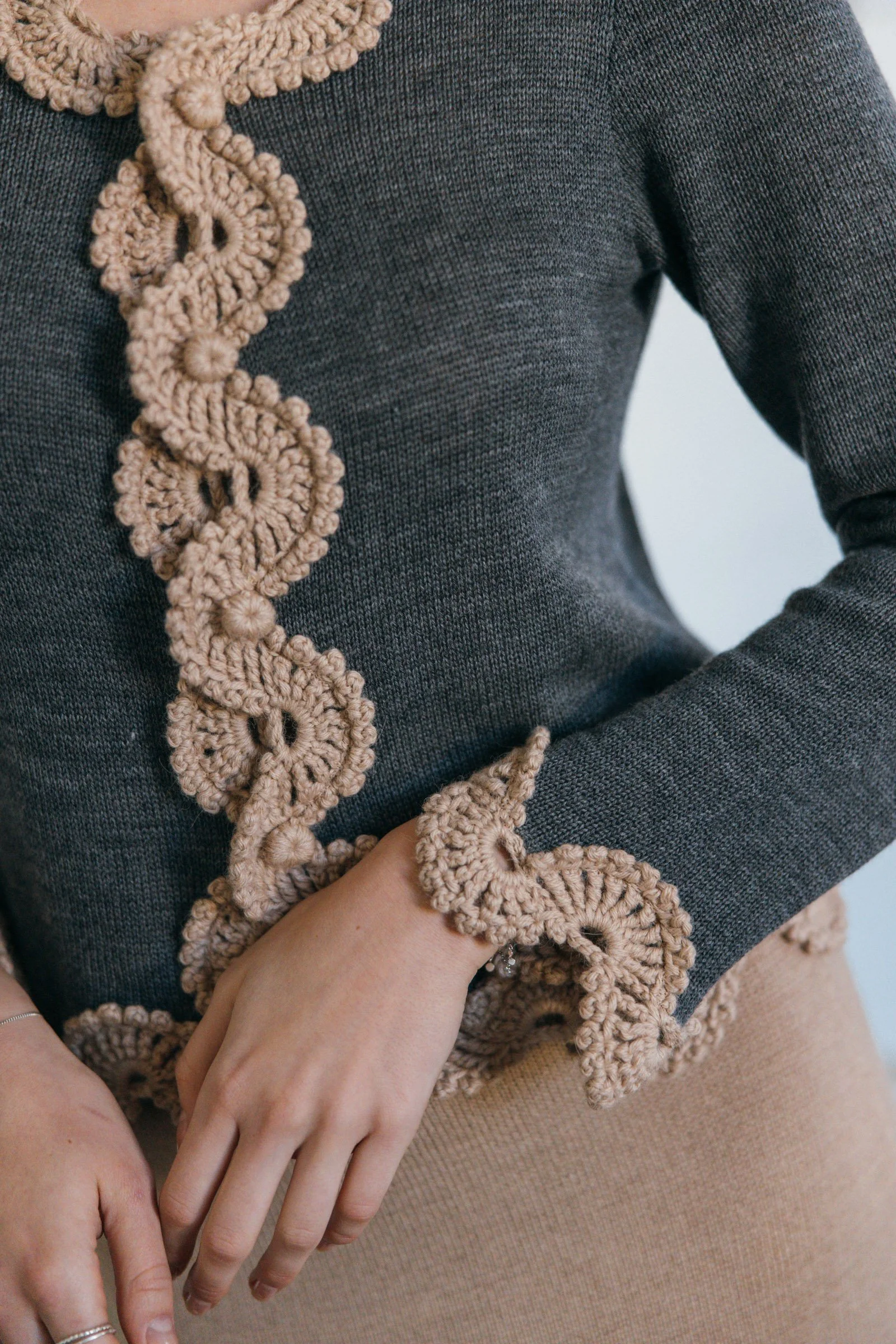 BAROQUE Gabriella Jacket — Fine Knitwear and Hand-Crocheted Lace