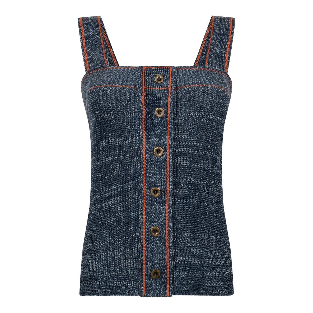 Knitted Top Denîmes – Denim Blue