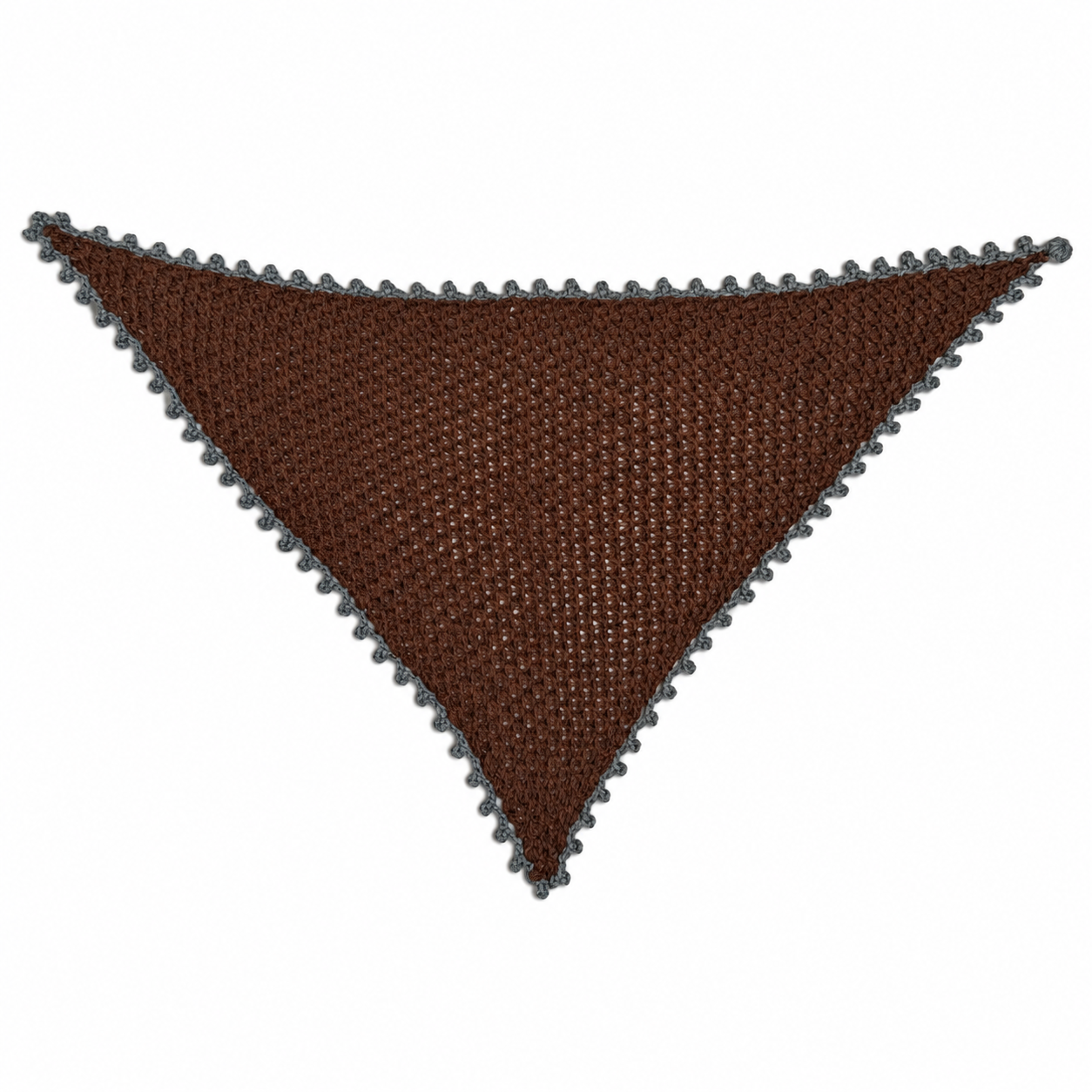 Merino Lace Triangle Scarf with Hand-Crocheted Picot Edging – Francisca