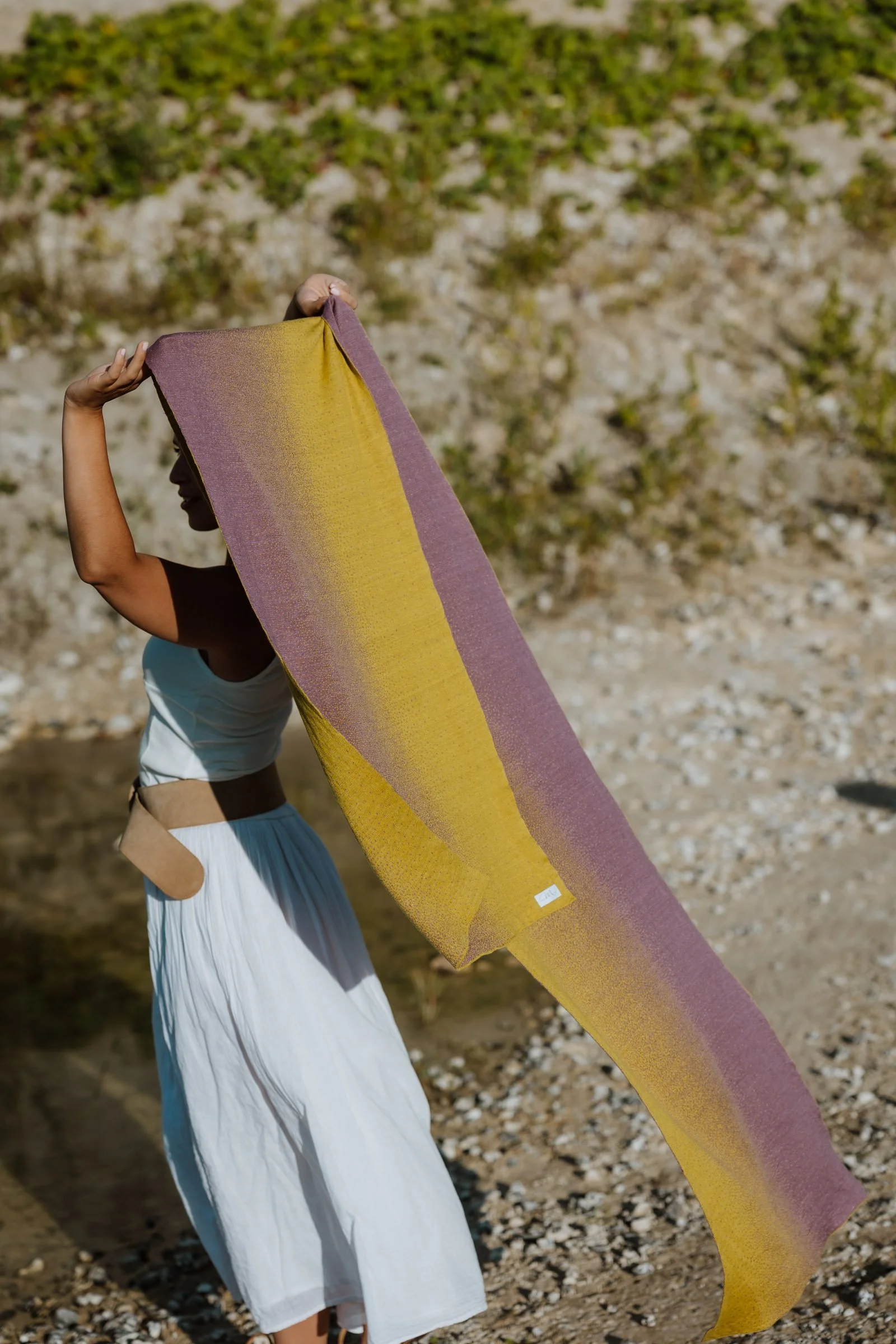 Long Ibiza gradient scarf from the Sunset collection