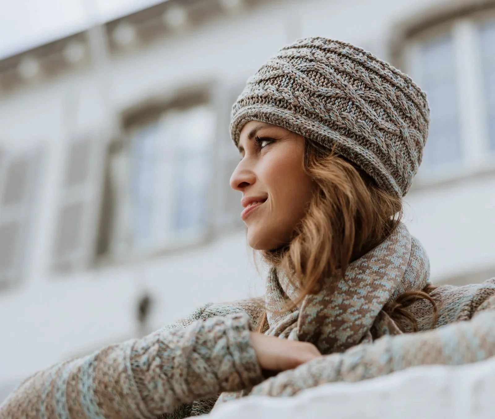 Studio Myr knitwear worn naturally, photographed by Maison Rowena in soft daylight