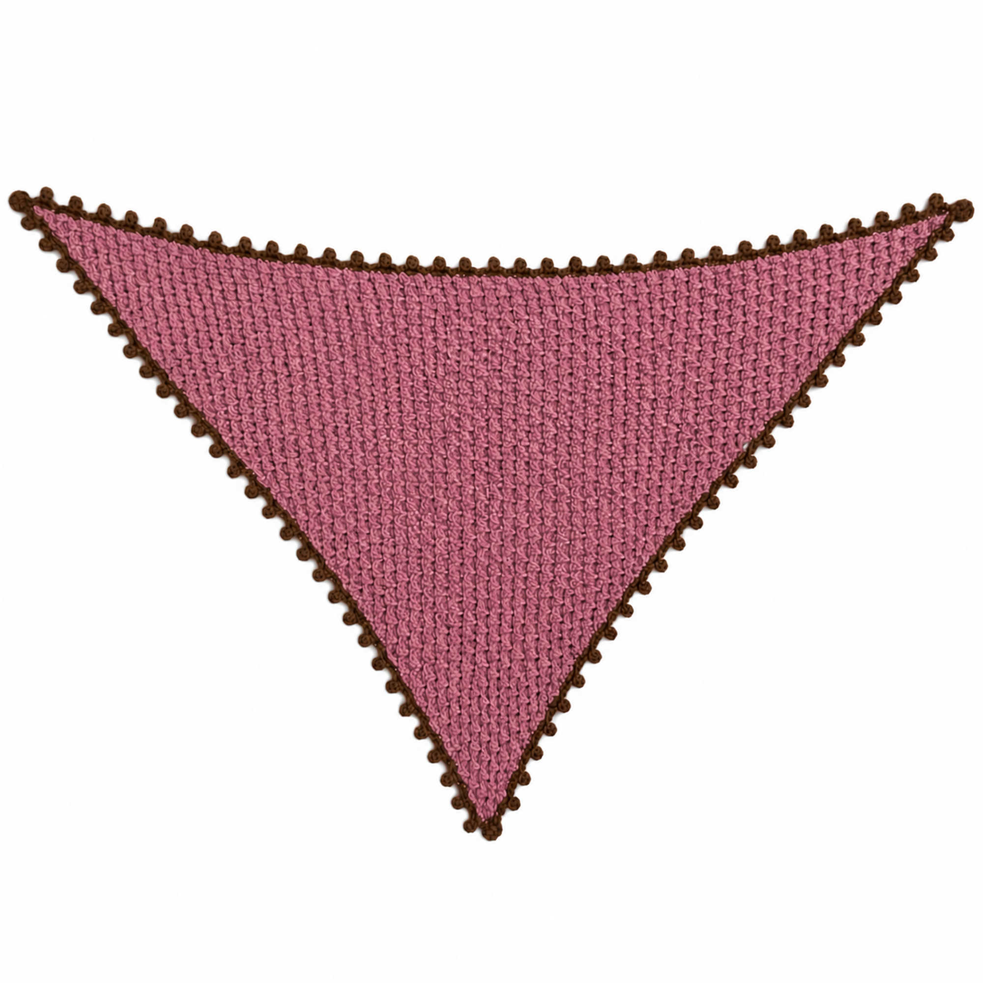 Merino Lace Triangle Scarf with Hand-Crocheted Picot Edging – Eleonora