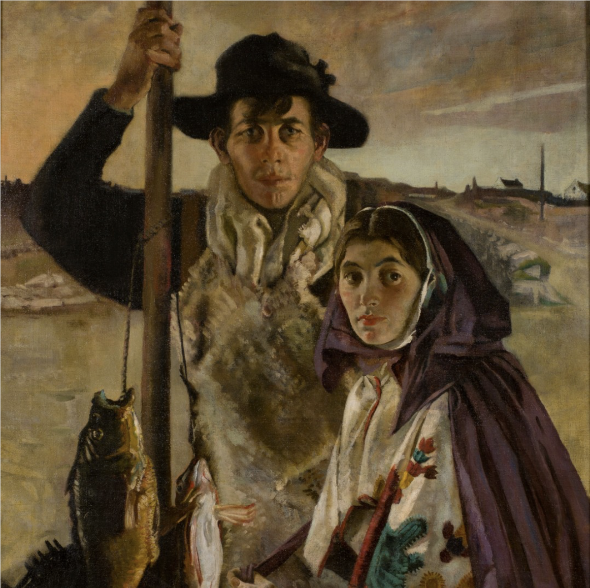 Painting by Seán Keating ‘The Aran fisherman and his wive’ - 1916