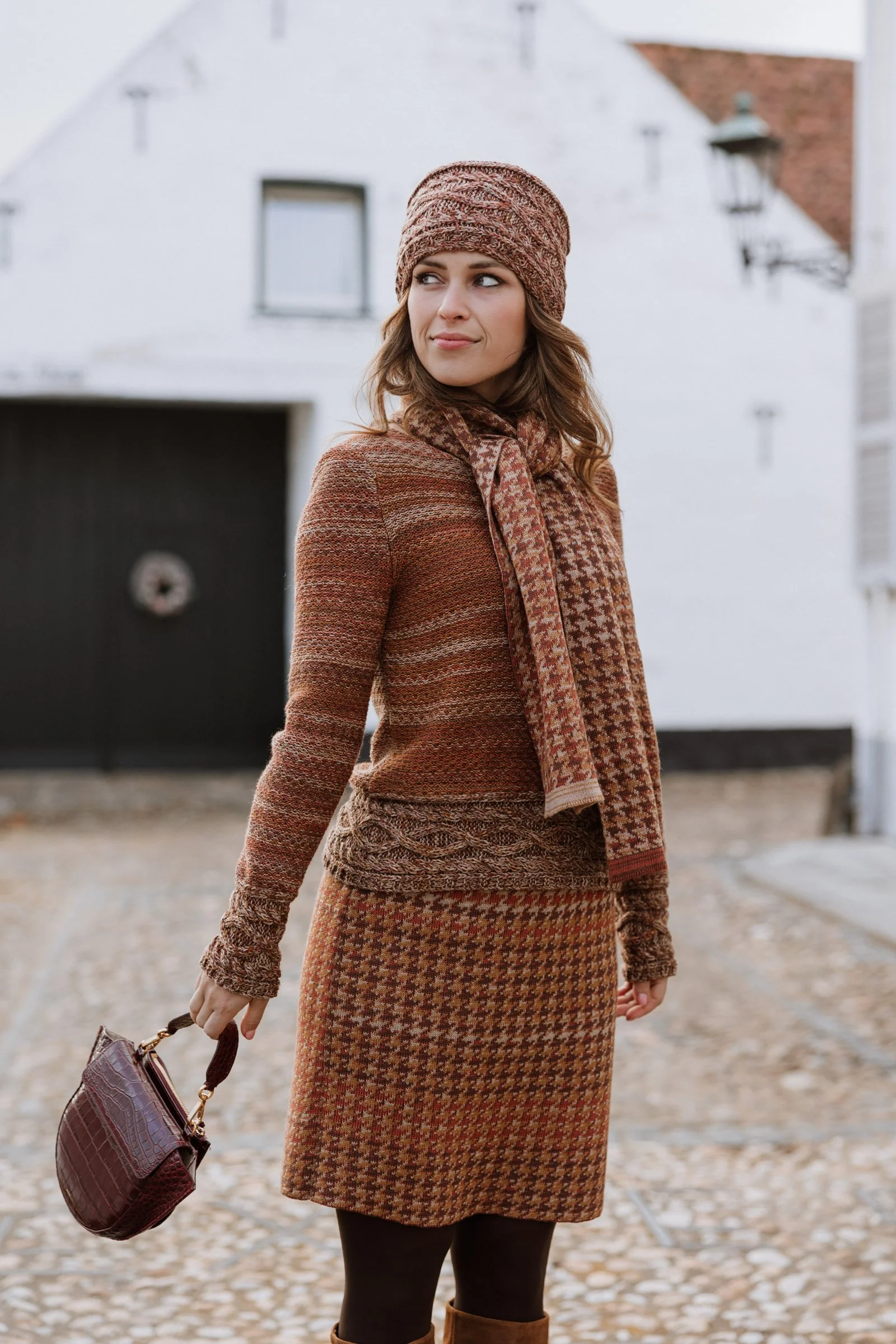 Studio Myr knitwear worn naturally, photographed by Maison Rowena in a timeless setting