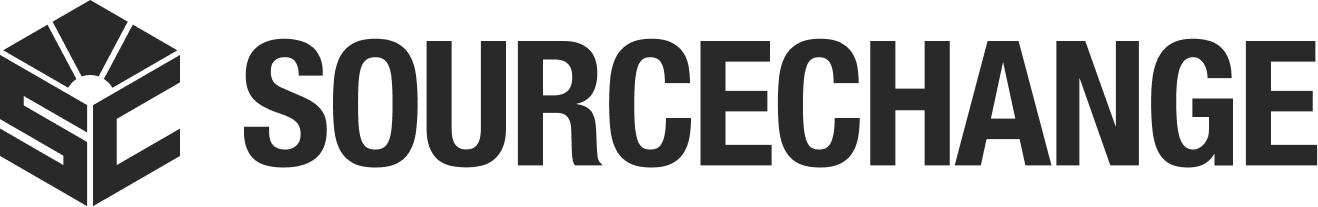 Charcoal version of the Sourcechange logo