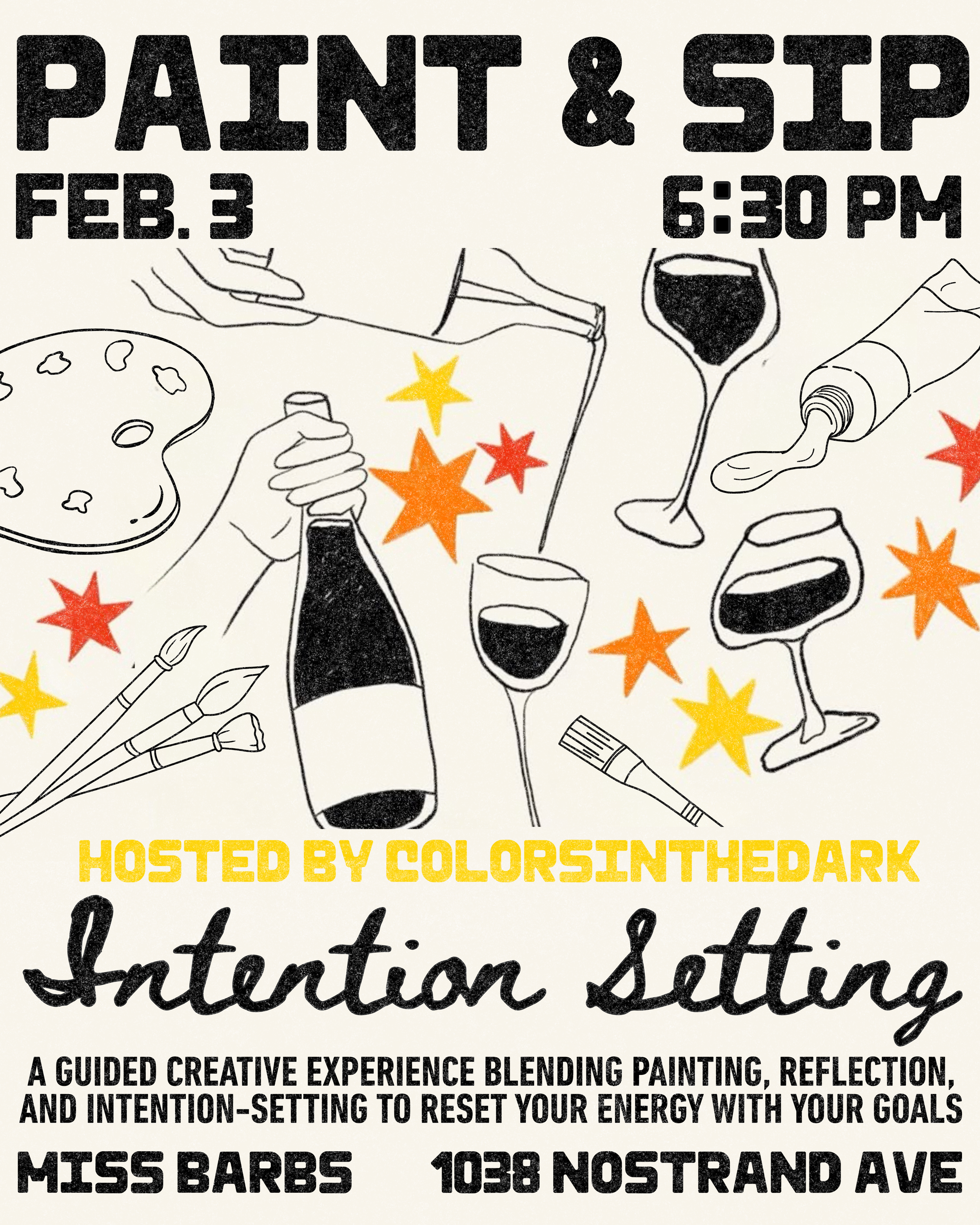 Paint & Sip  Intention Setting Workshop (February 3rd)