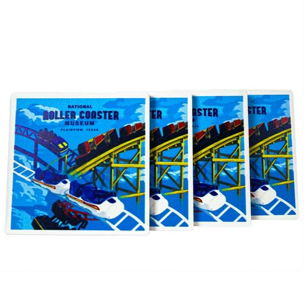 Drink Coaster 4-Pack — The National Roller Coaster Museum and Archives