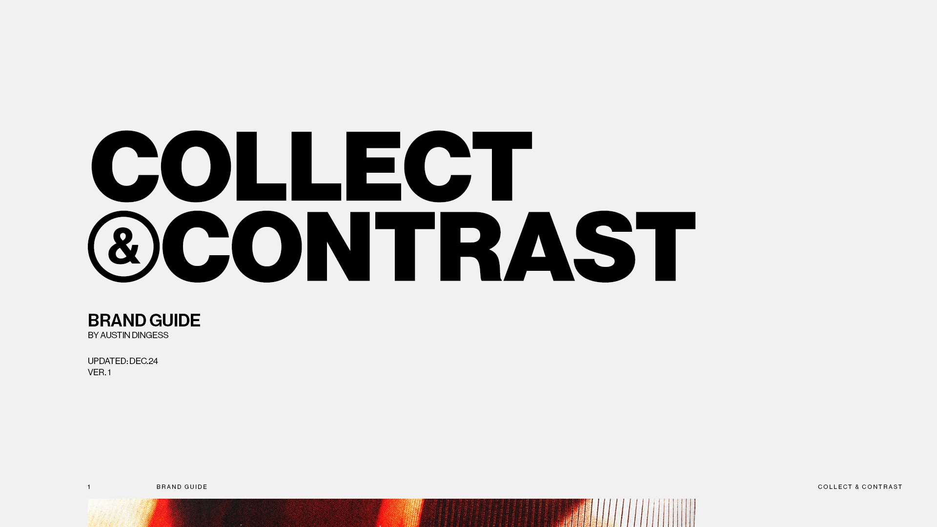 Excerpt from the Collect & Contrast brand guide