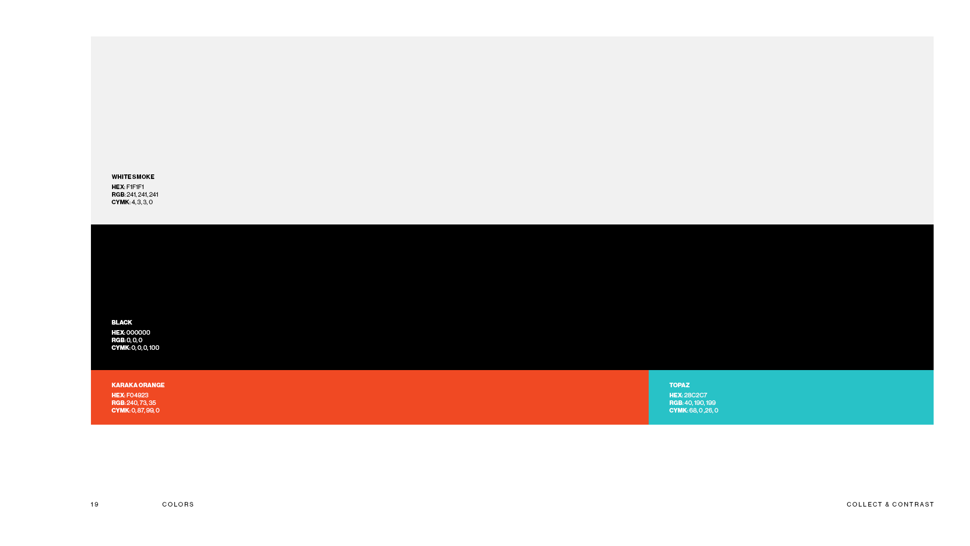 Excerpt from the Collect & Contrast brand guide