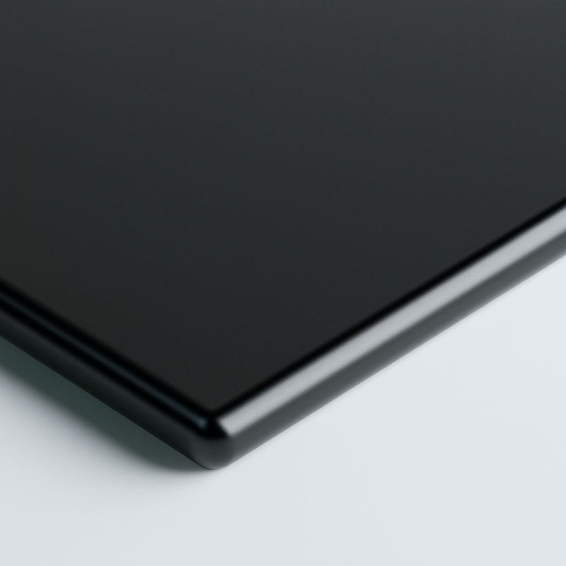 Närbild av en 3D-tryckt detalj som har glättats med ånga och har en förseglad, blank yta som visar förbättrad släthet och fuktbeständighet.