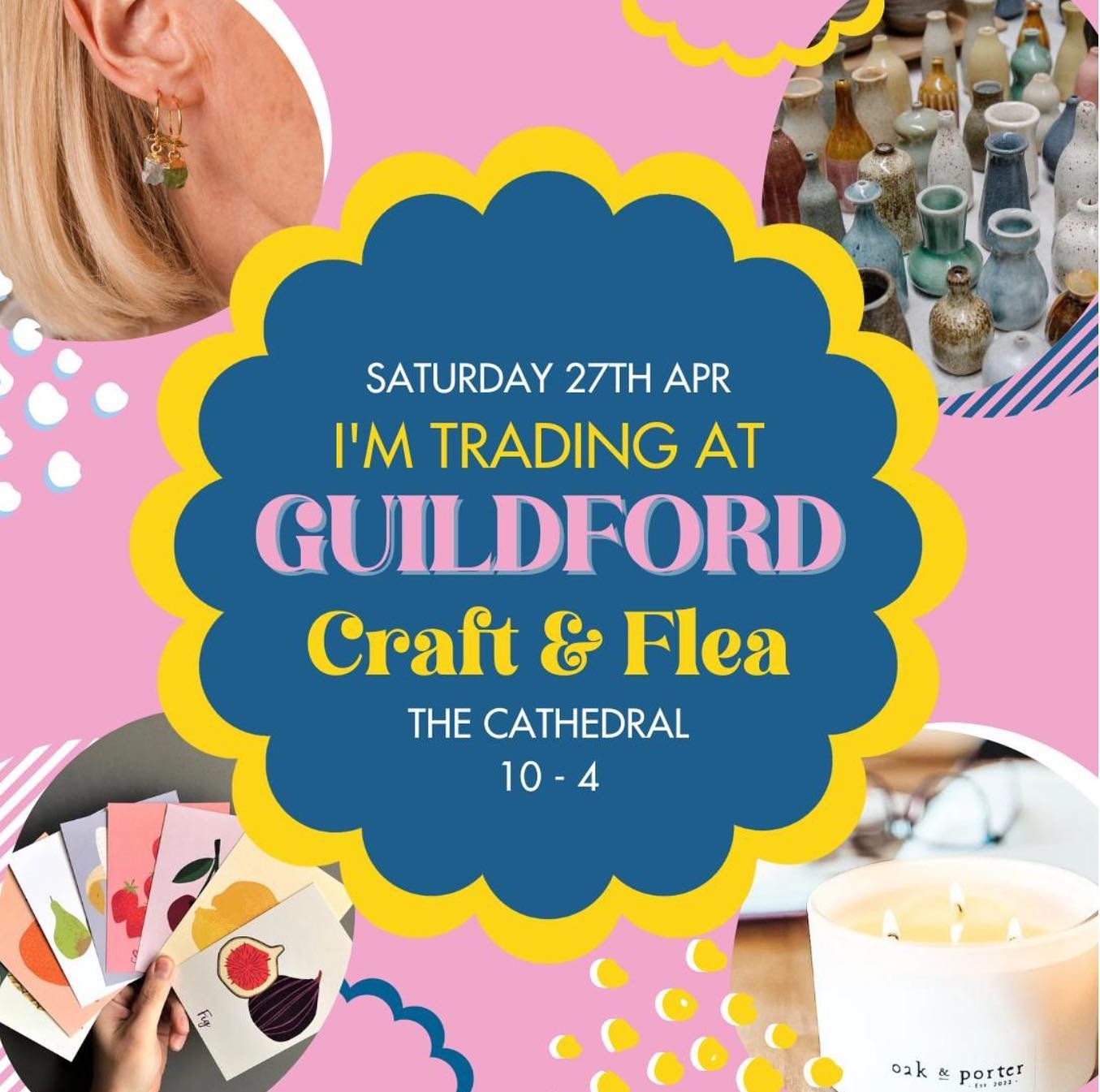 Can&rsquo;t wait til next Saturday.  I ll be at the exciting @thecraftandflea market in Guildford cathedral. An amazing market with so much to see in the most incredible space.  Pop in if you&rsquo;re in the area for a brilliant shopping experience ?