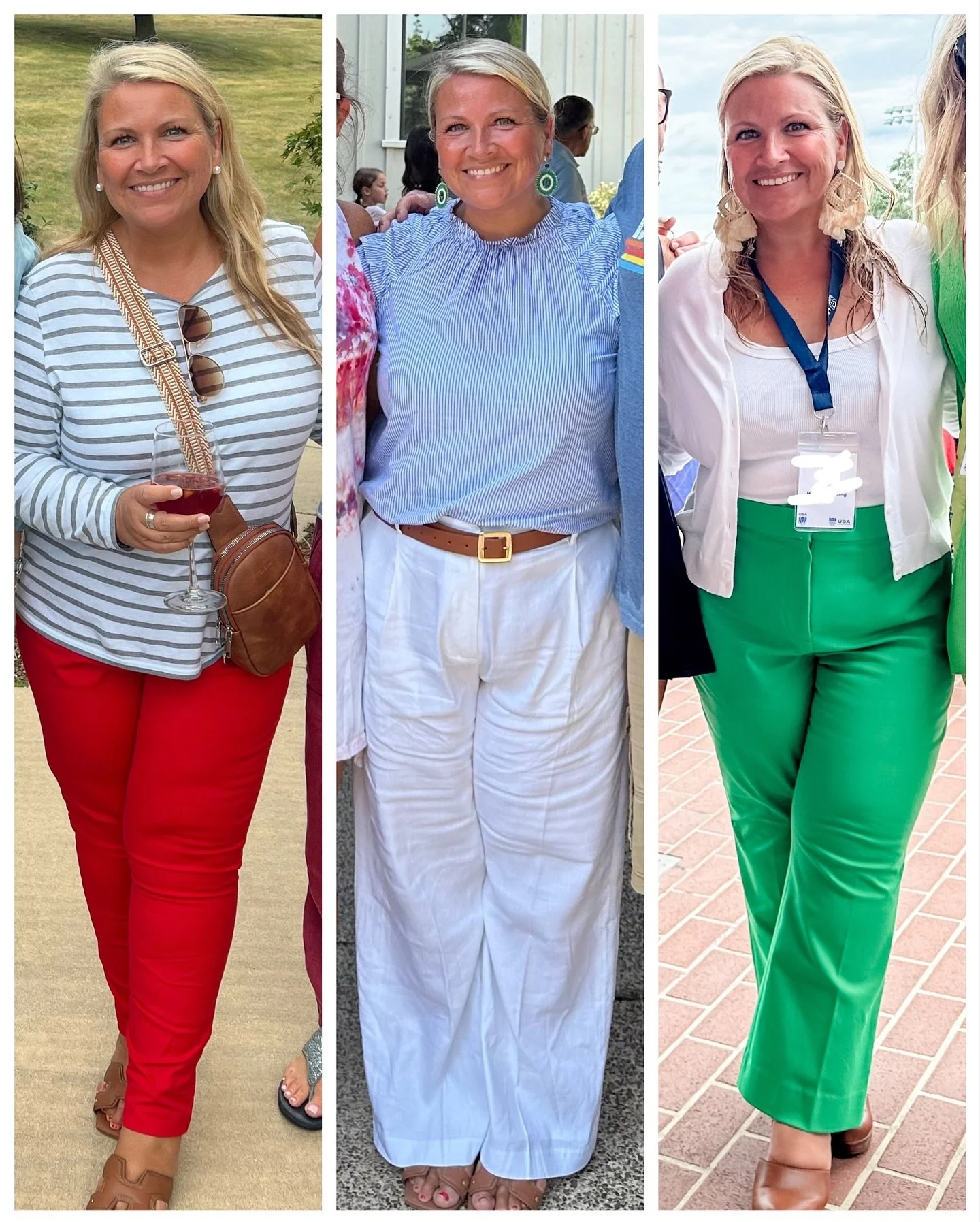 Non-Scale Victory #329&hellip; 
Enjoying fashion again and wearing all of my favorite colors! 

After years of hiding in the background in group photos and wearing dark colors to hide my weight, it is such a free feeling to take full length photos ag