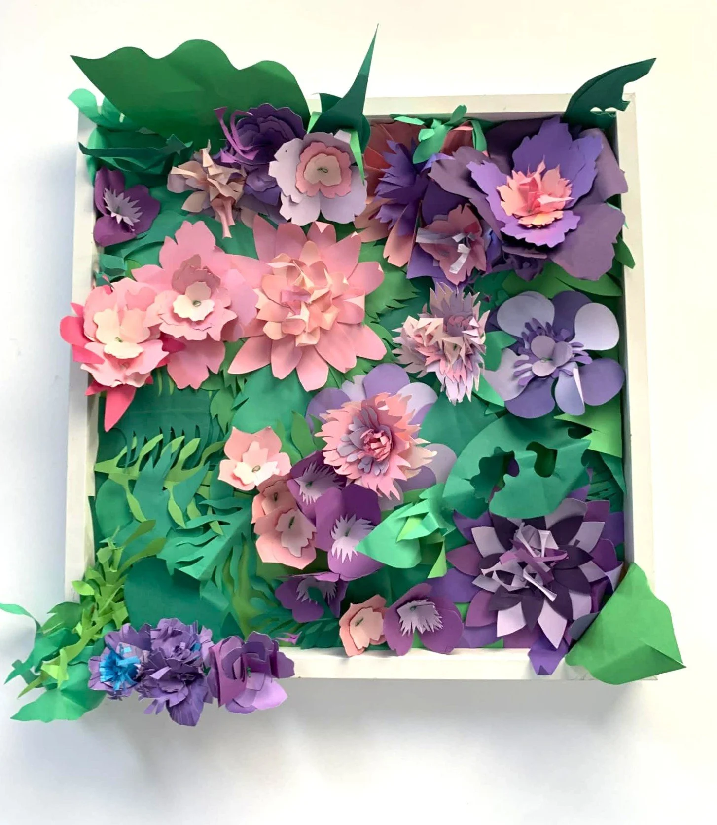 Living frame - Pink flowers