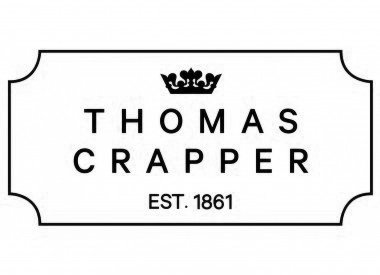 Sign with a crown graphic, the name Thomas Crapper, and the text EST. 1861