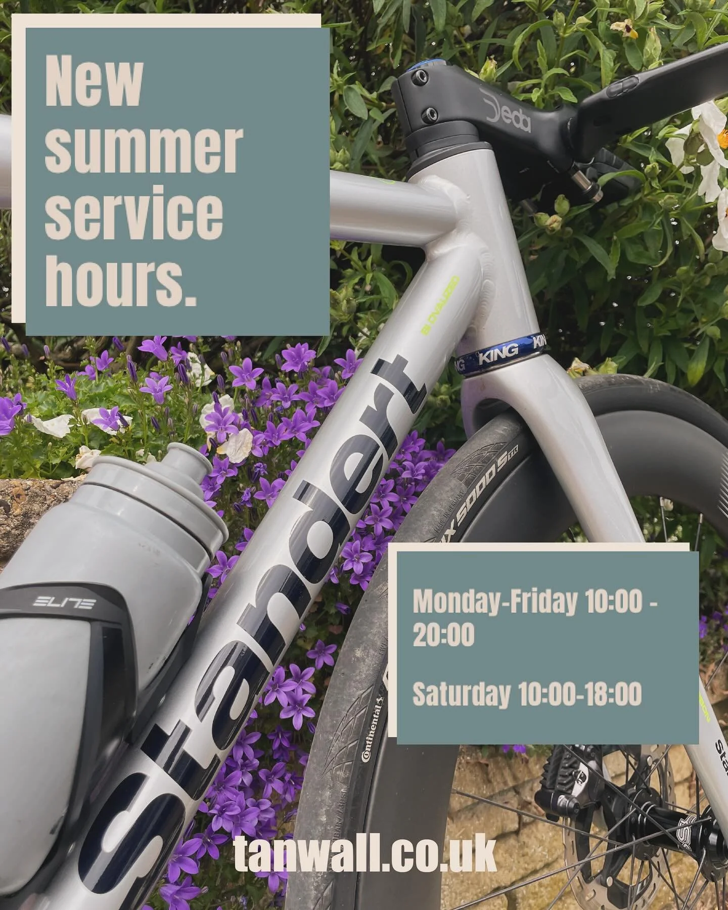 Summer service hours. 
#northamptonshire #cyclinguk #roadcycling