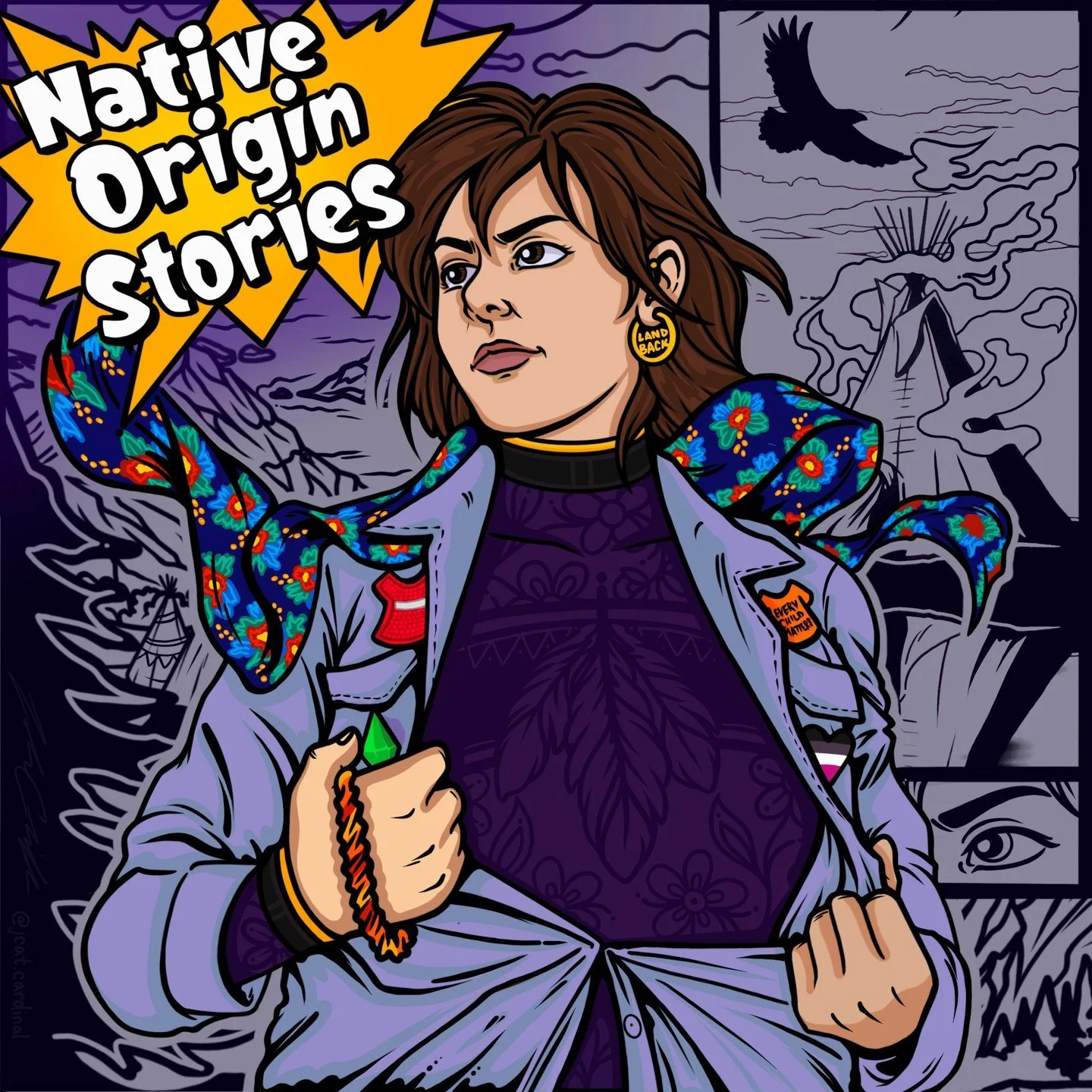 Native Origin Stories Podcast 

Native Origin Stories is a podcast that asks Indigenous creators: What&rsquo;s your origin story? Like every superhero or villain, each creator has a journey that shaped who they are today. Through these stories, the p