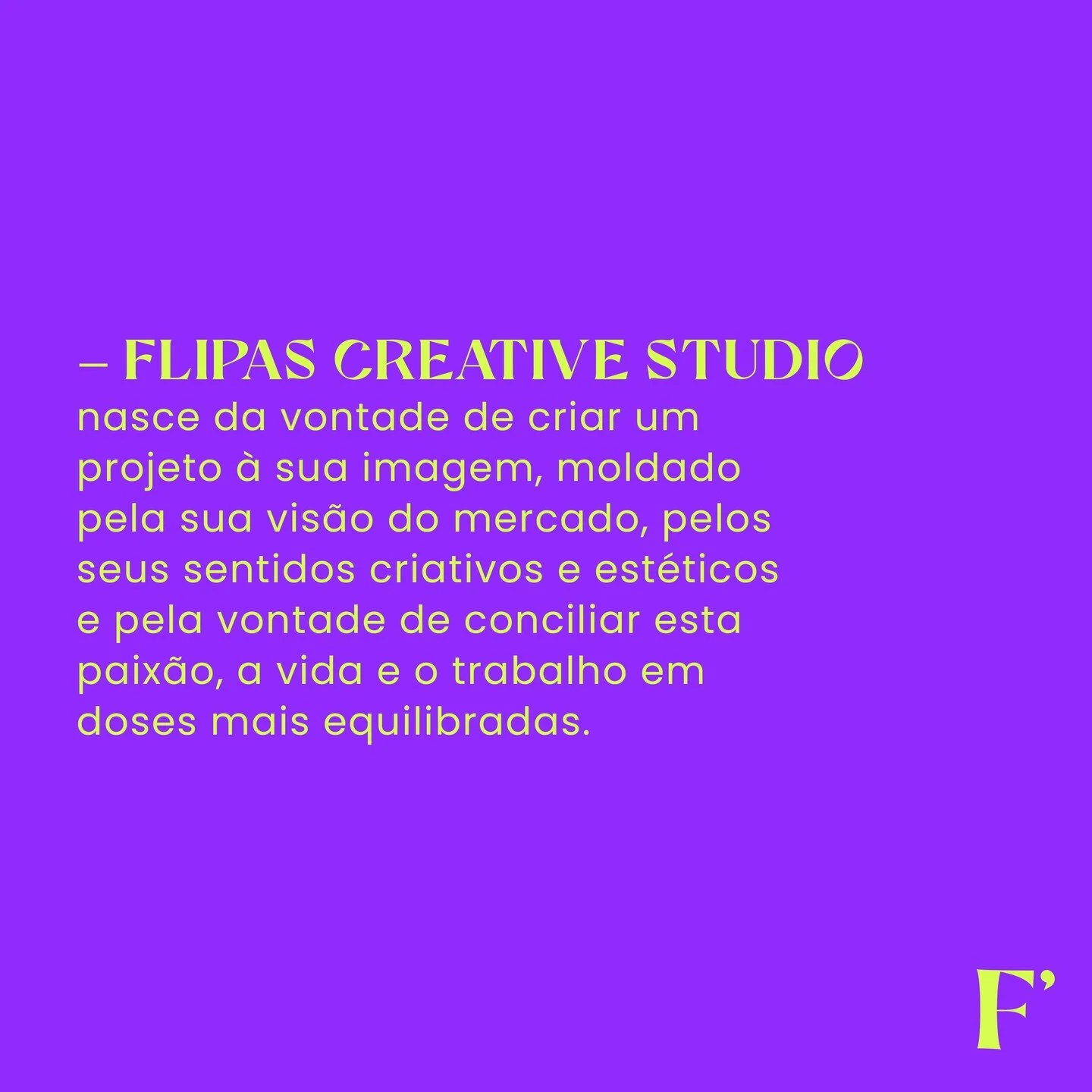 O nosso &ldquo;flipan&ccedil;o&rdquo; pode assumir v&aacute;rias formas 🟣 do digital ao offline, do design ao branding, da publicidade &agrave; estrat&eacute;gia, a nossa entrega &eacute; plena.