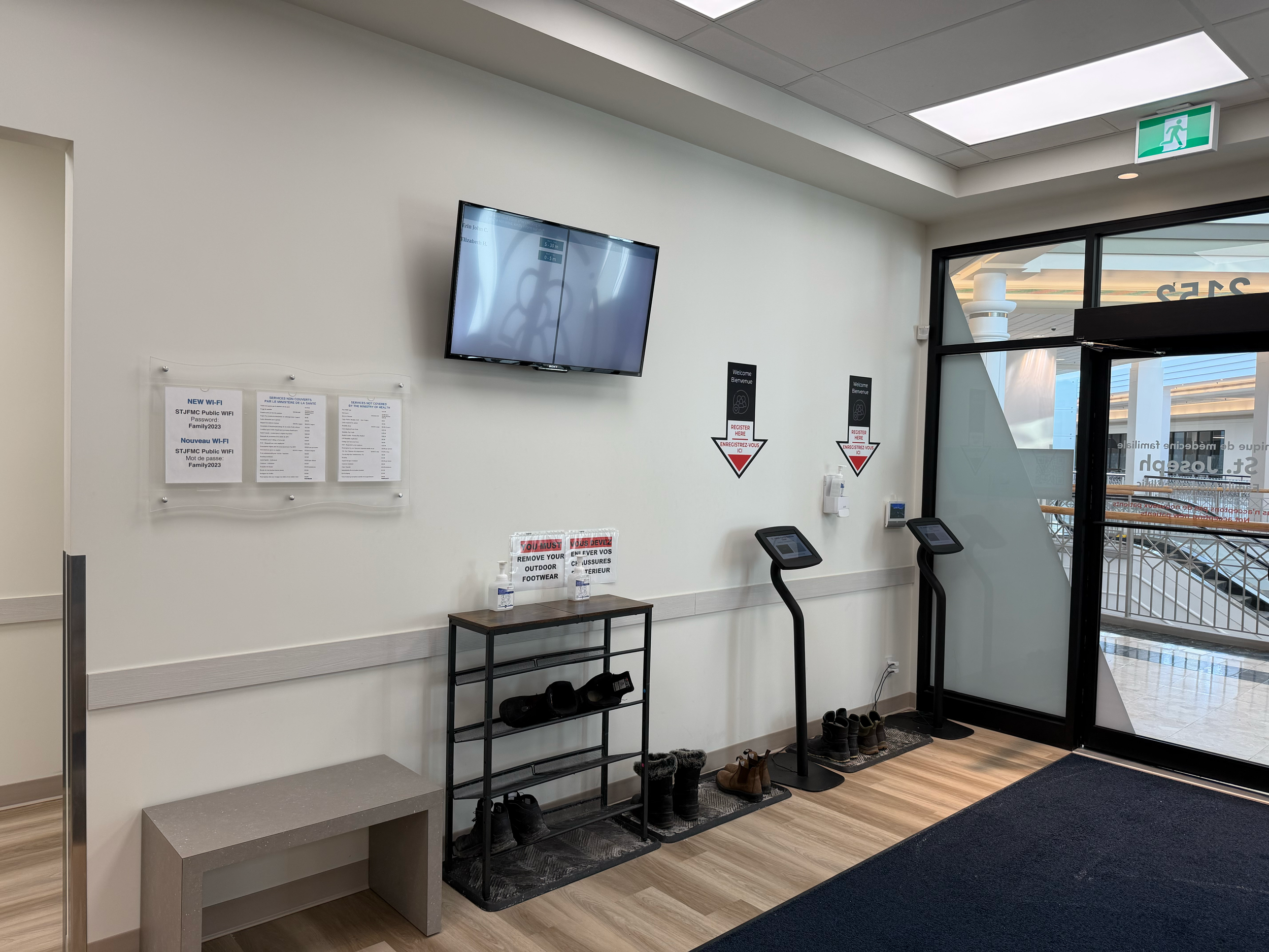 St. Joseph Family Medicine Clinic CHIME Kiosks and Waiting Room TV