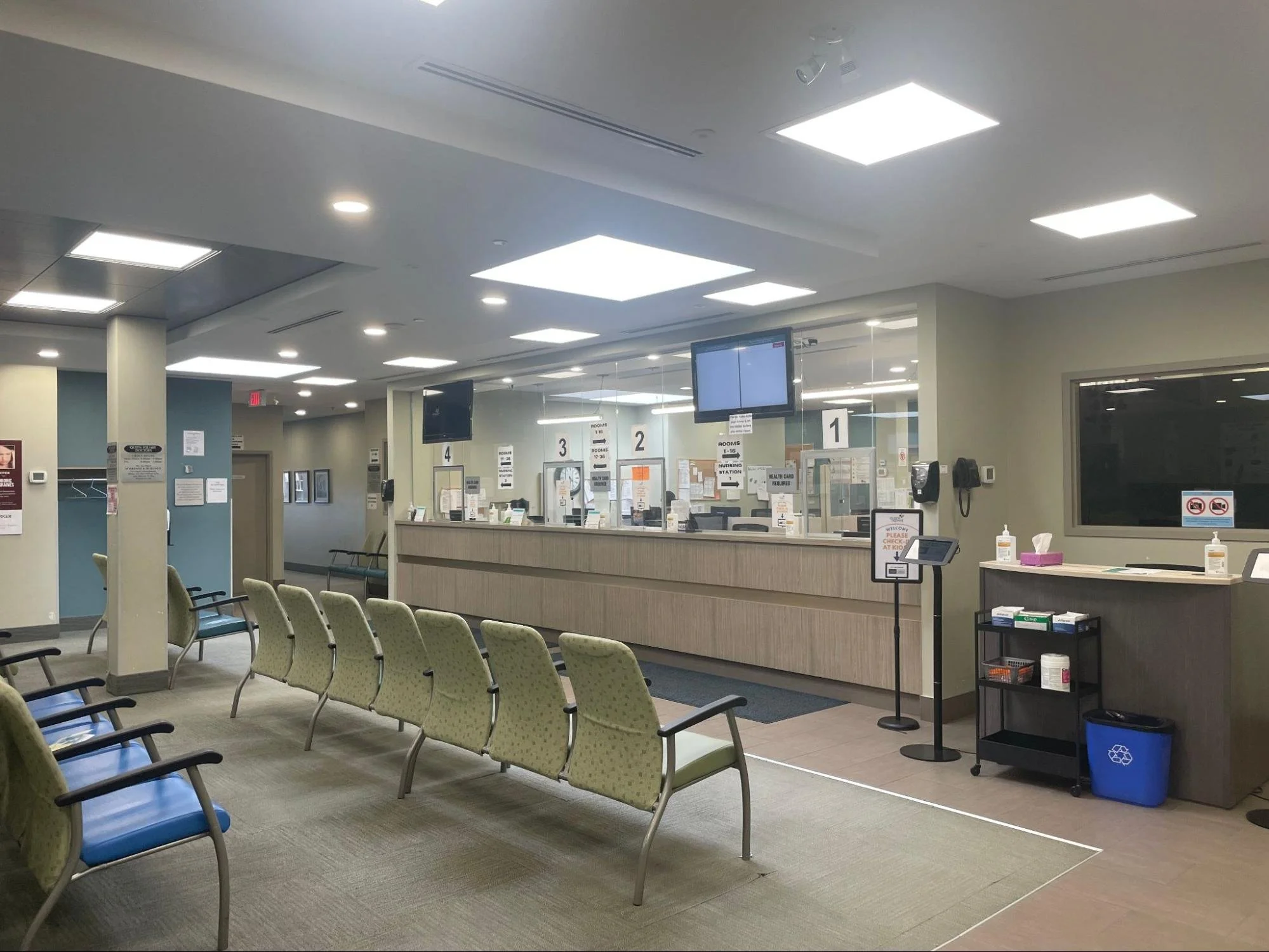 CHIME Kiosk & Waiting Room Screen at Queen Square Doctors & Family Health Team