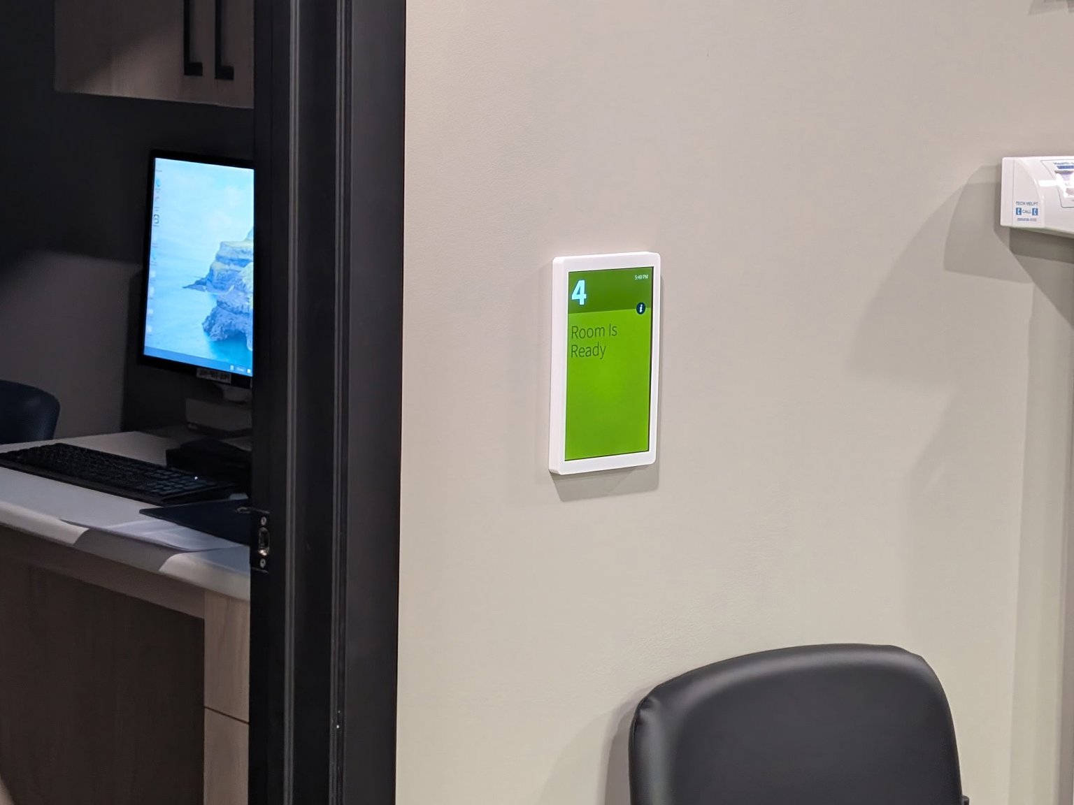 CHIME Room Tablet at West St. Paul Medical Clinic