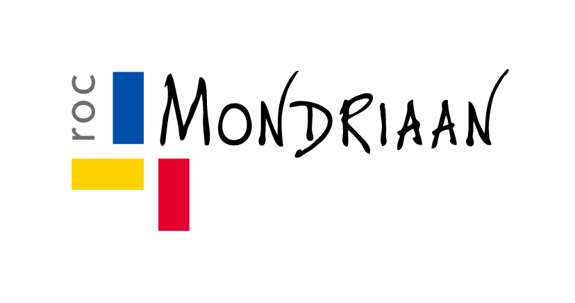 Een chemisch diagram met kleurige blokken en pijlen, en de tekst 'roC' en 'H2O'. Het is een logo van ROC Mondriaan waar stage-expert Maarten Brand vertelde over BPV in het mbo