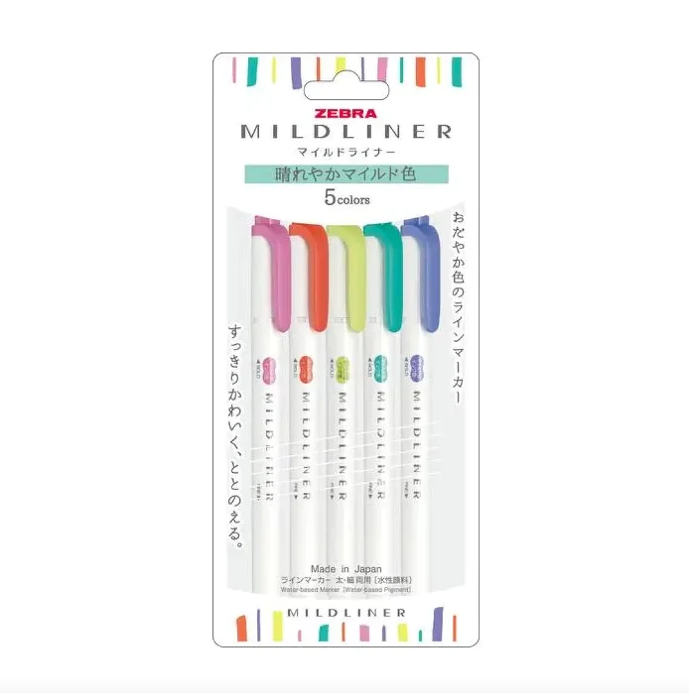 Zebra Mildliner Double Ended Highlighter Set 10 Colors