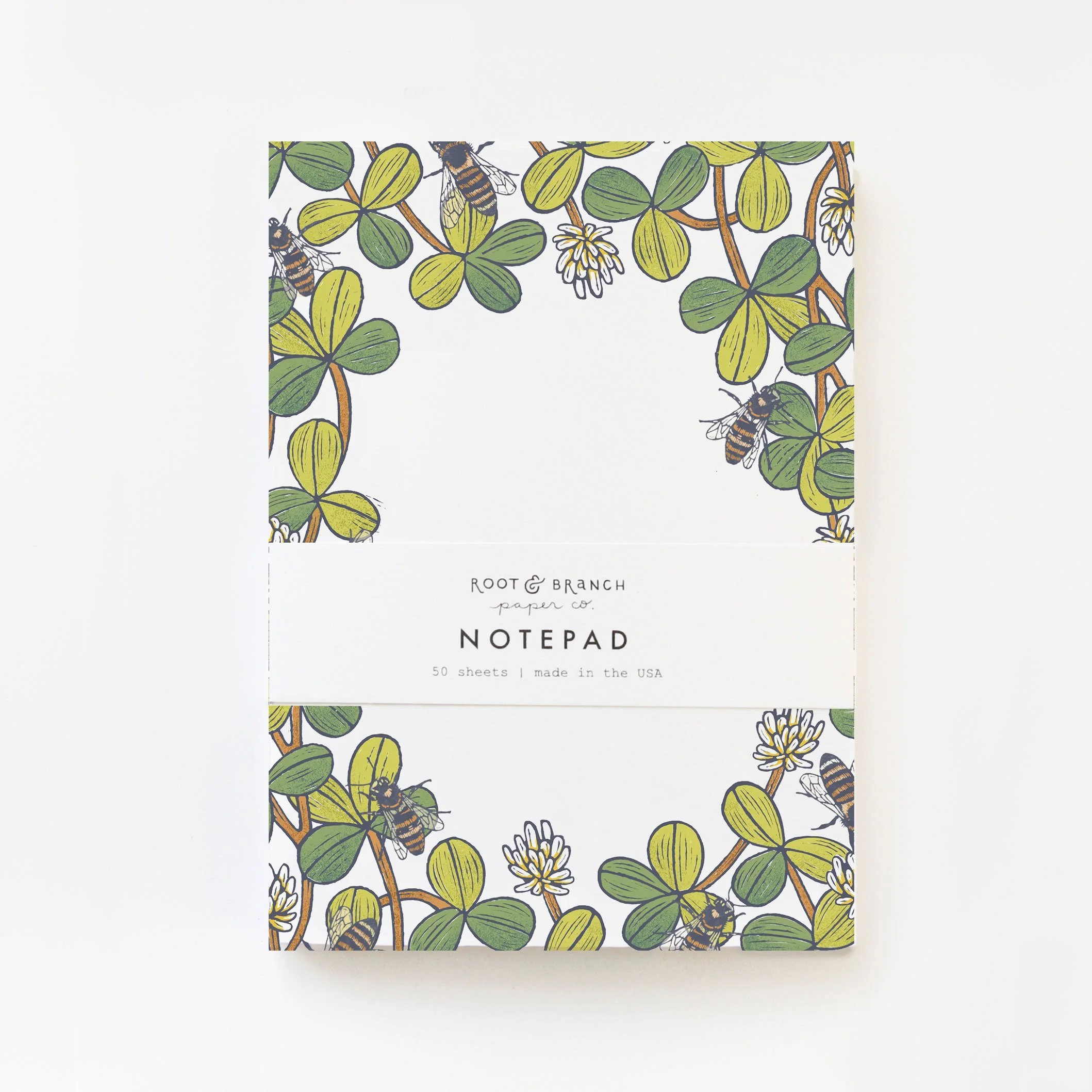 White Clover Notepad — Root & Branch Paper Co.