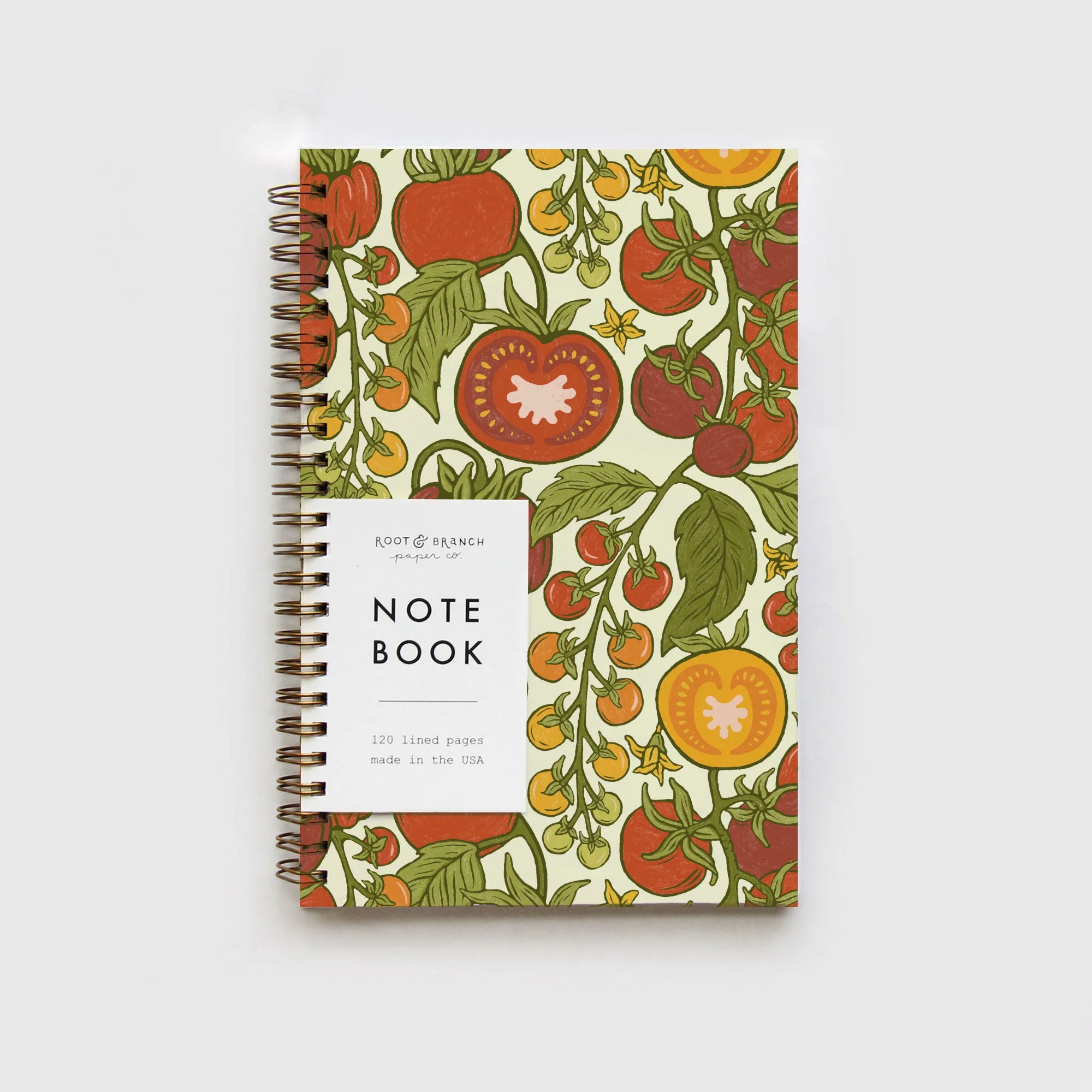 Tomato Spiral Bound Notebook — Root & Branch Paper Co.
