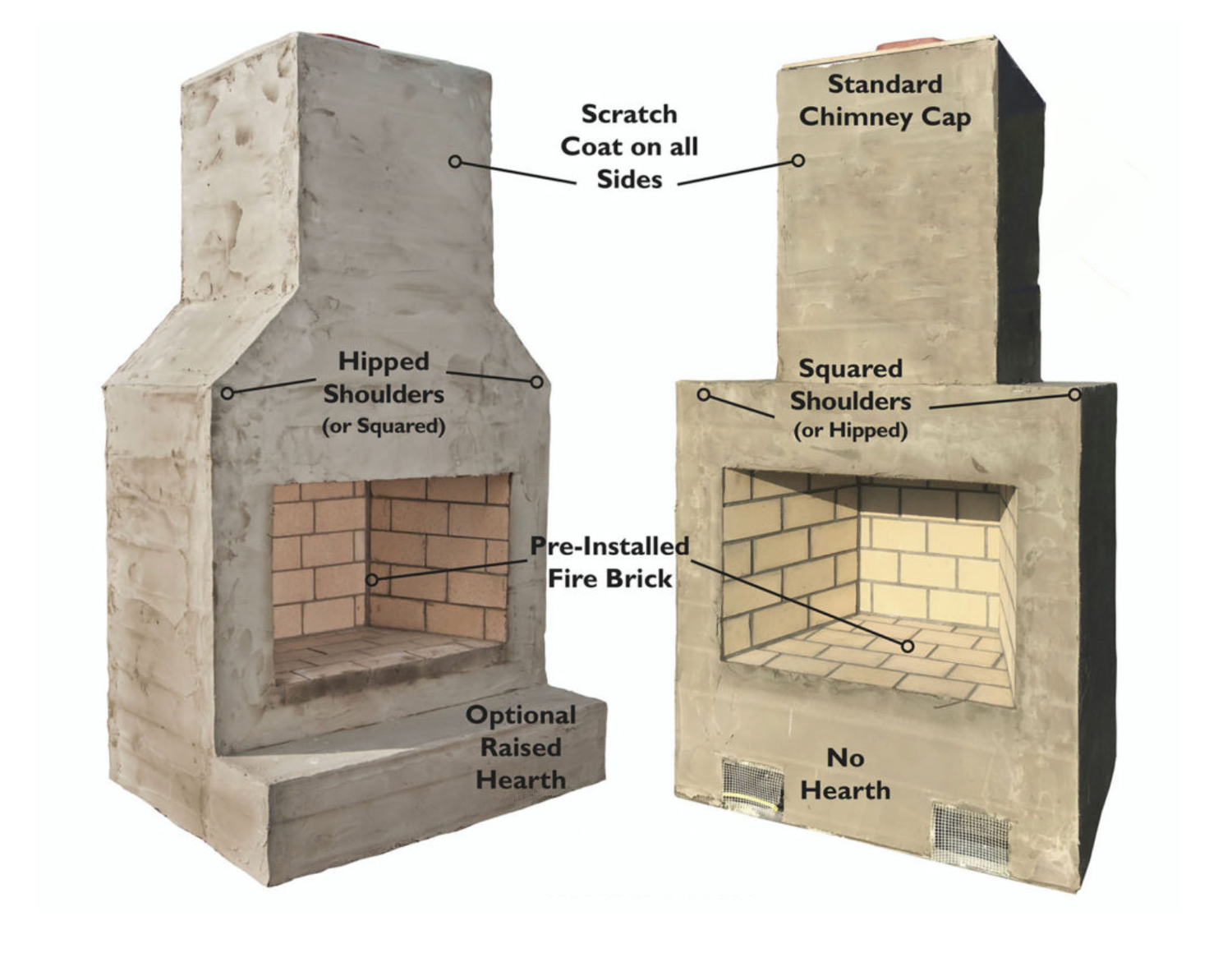View of Fireplaces — Greystone Casting