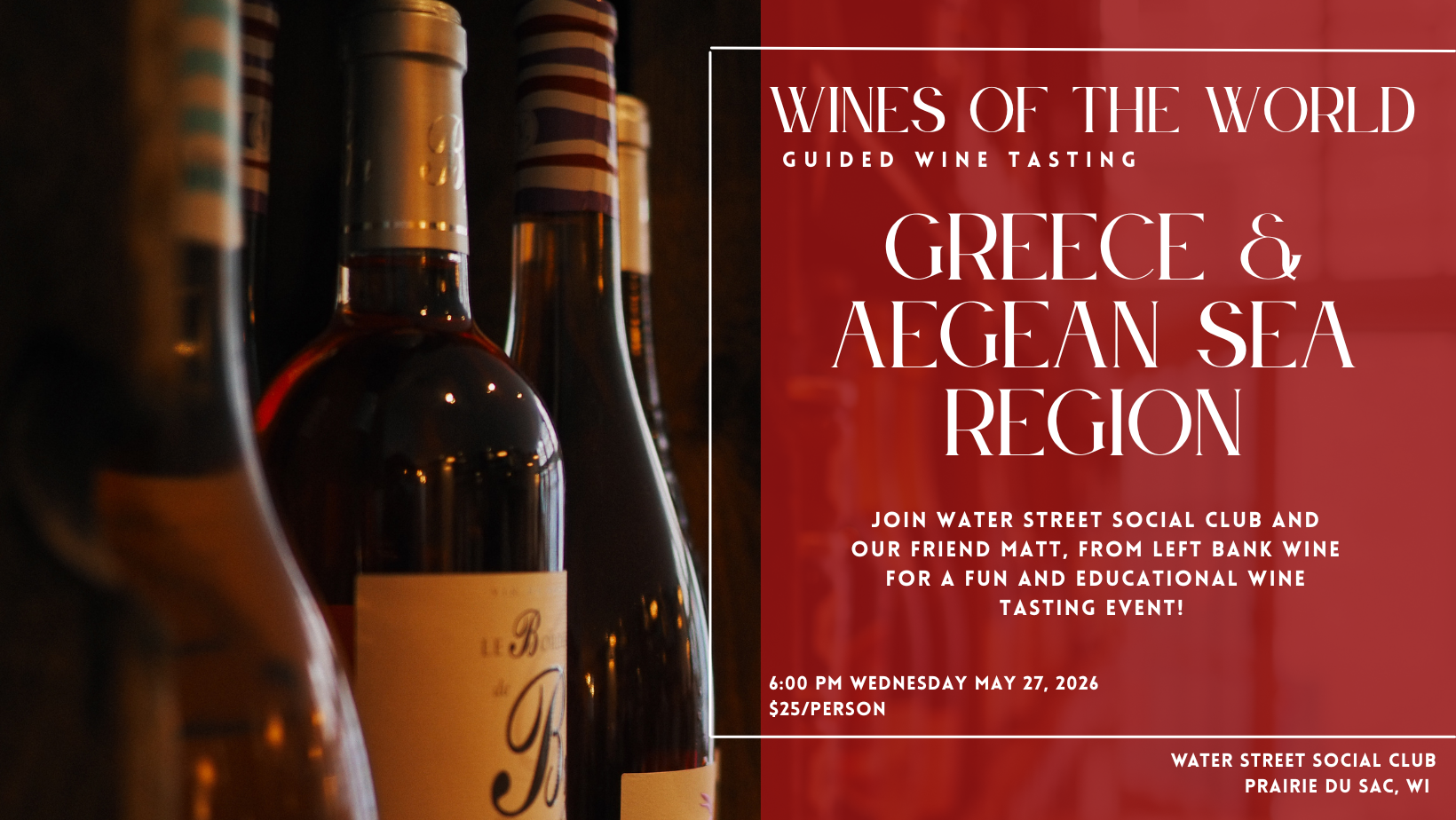 Wines of the World Tasting - Greece &amp; Aegean Sea