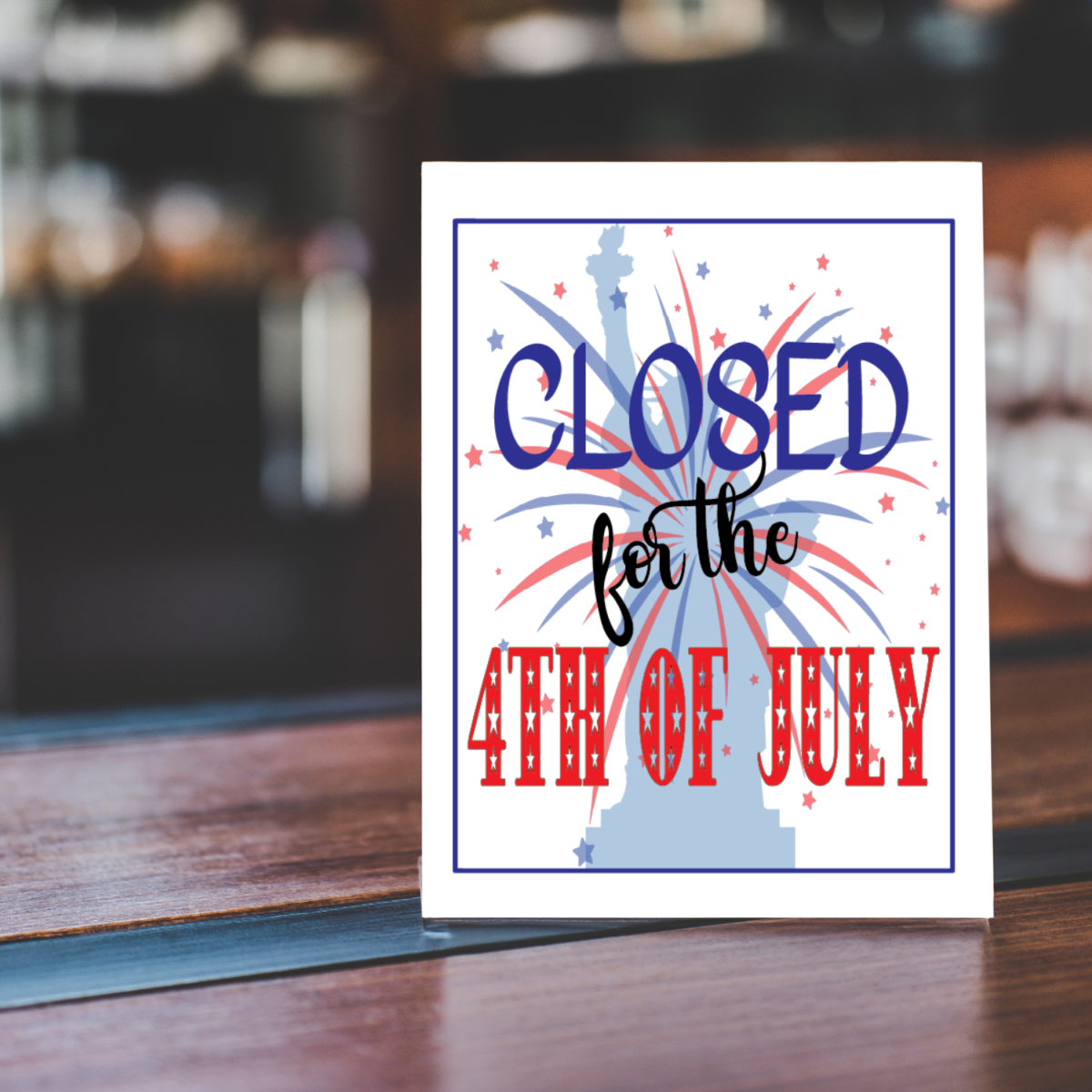Closed for 4th of July Holiday