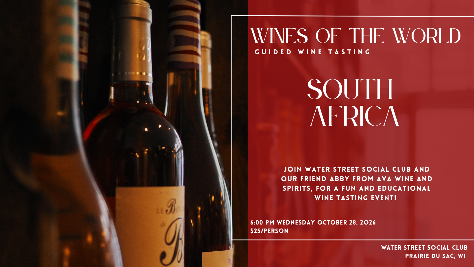 Wines of the World Tasting - South Africa