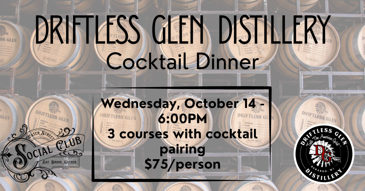 Driftless Glen Cocktail Dinner