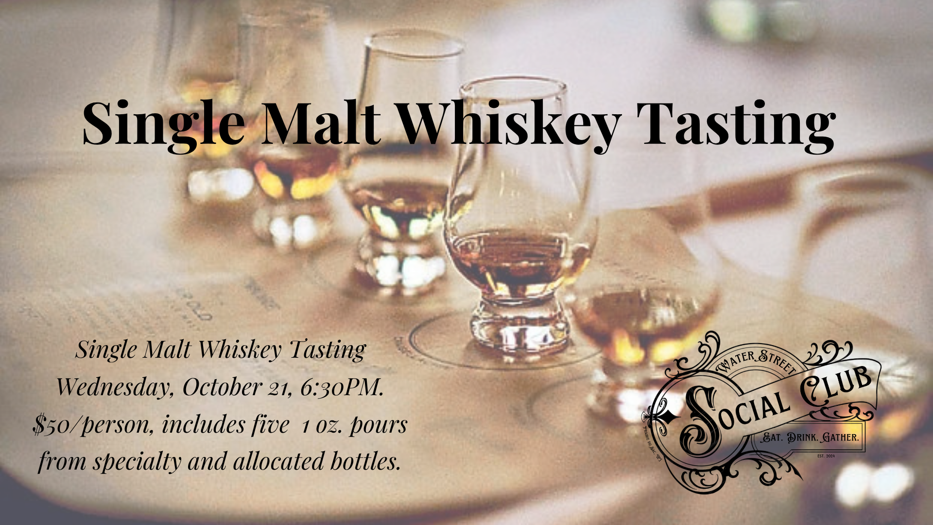 Single Malt Whiskey Tasting