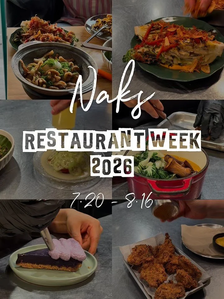 Restaurant Week is officially on. 🇵🇭✨

From July 20&ndash;August 16, we&rsquo;re serving a 3-course menu for $60 - aka your excuse to finally try Naks (or come back for the dishes you&rsquo;ve been thinking about since your last visit).

Choose you