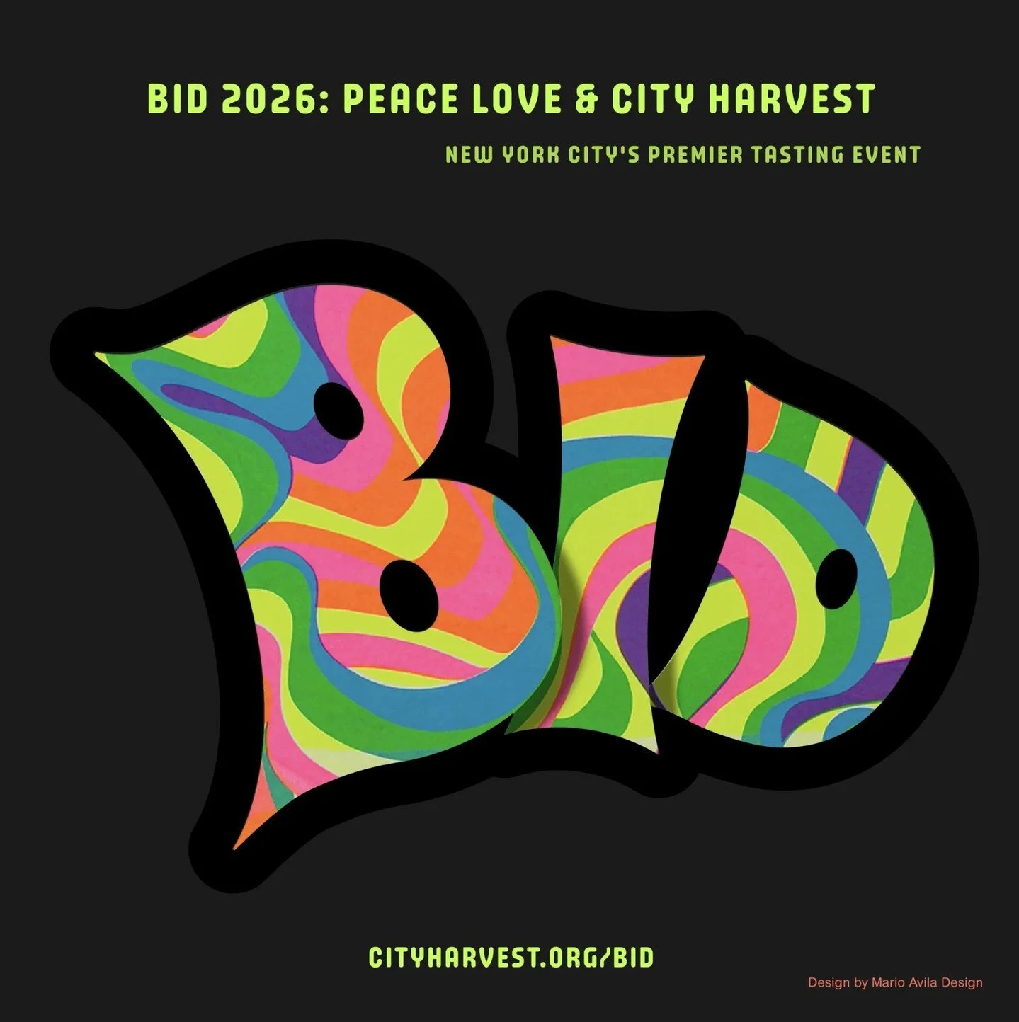 Come find us at BID 2026: Peace, Love &amp; City Harvest! ⁠
⁠
Enjoy food and drinks from us and 50 of NYC&rsquo;s top chefs, restaurants, and mixologists on 10/28 at the Glasshouse, complete with far out entertainment and one-of-a-kind live and silen