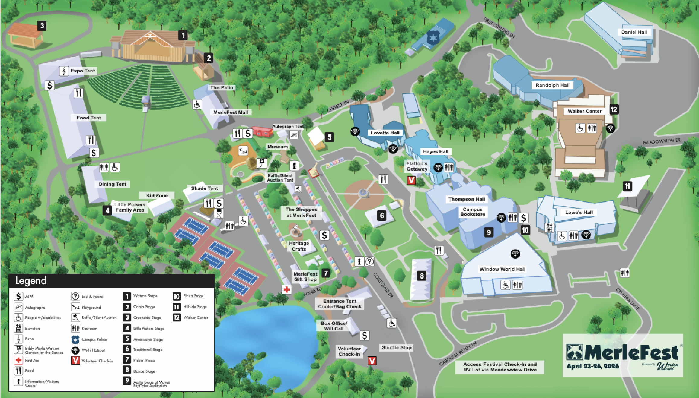 MerleFest Wilkesboro Map