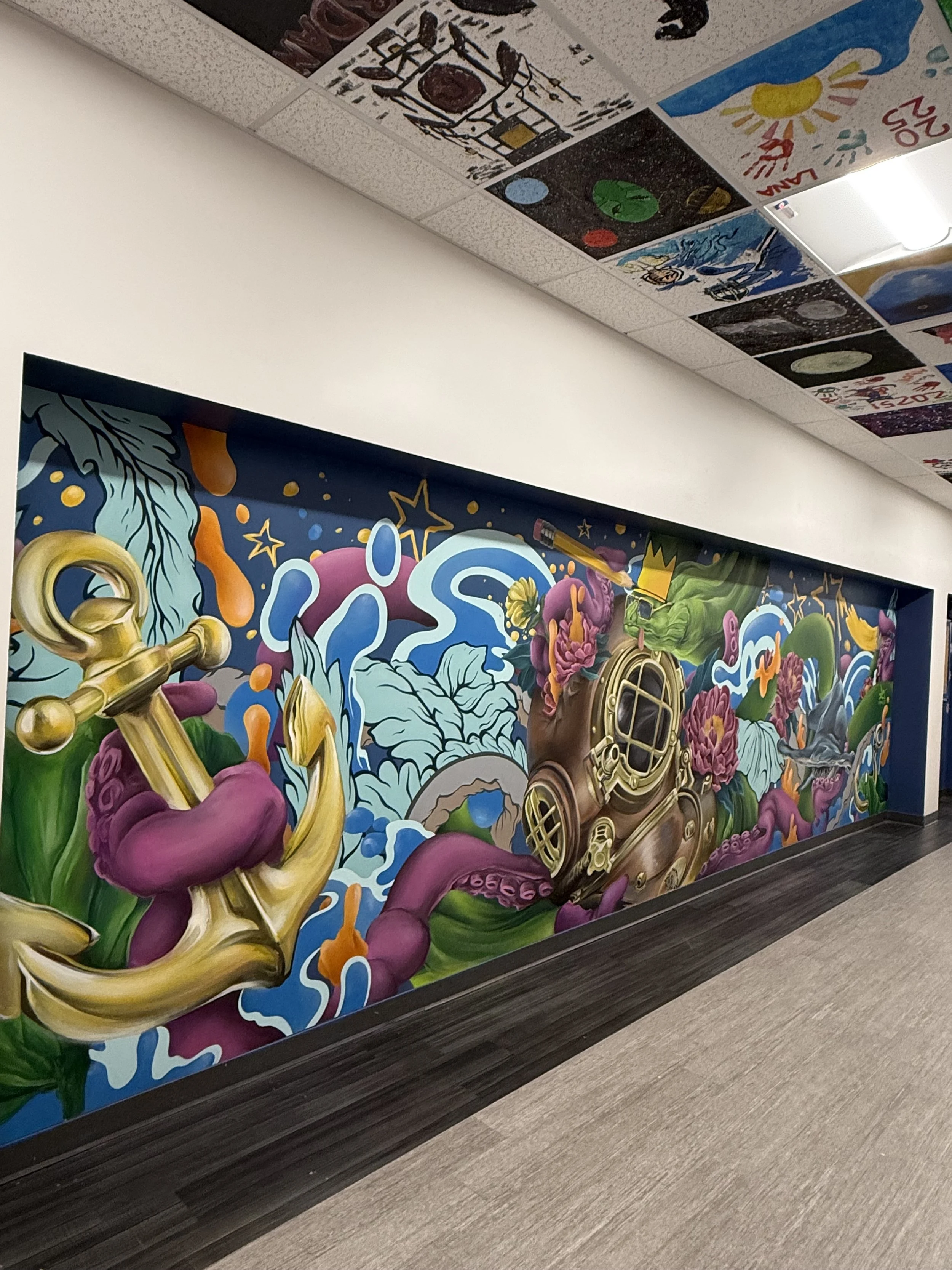 Plato Academy St Pete. Campus  Mural 