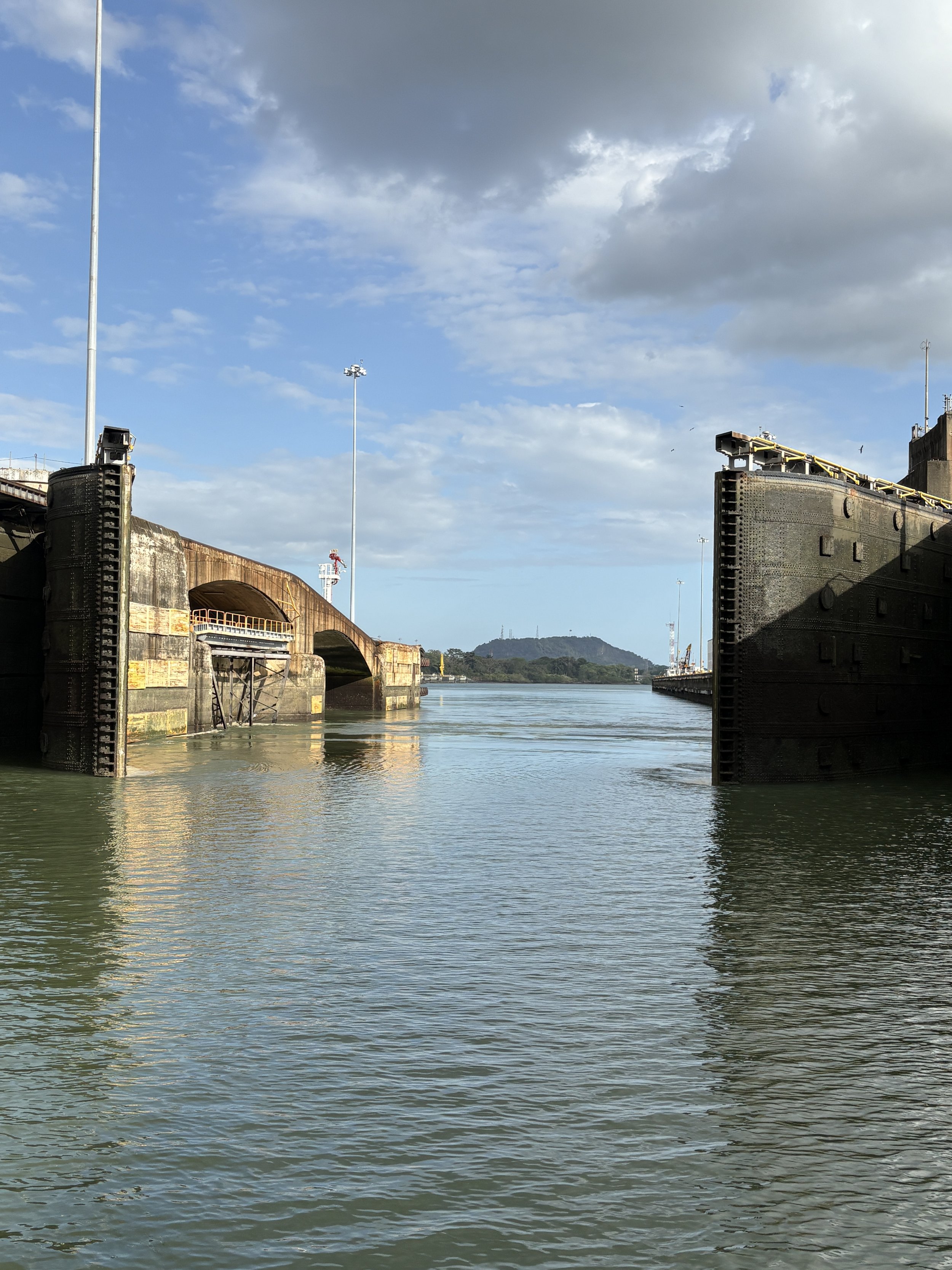 Almost making news headlines as we finally cross the Panama Canal! 