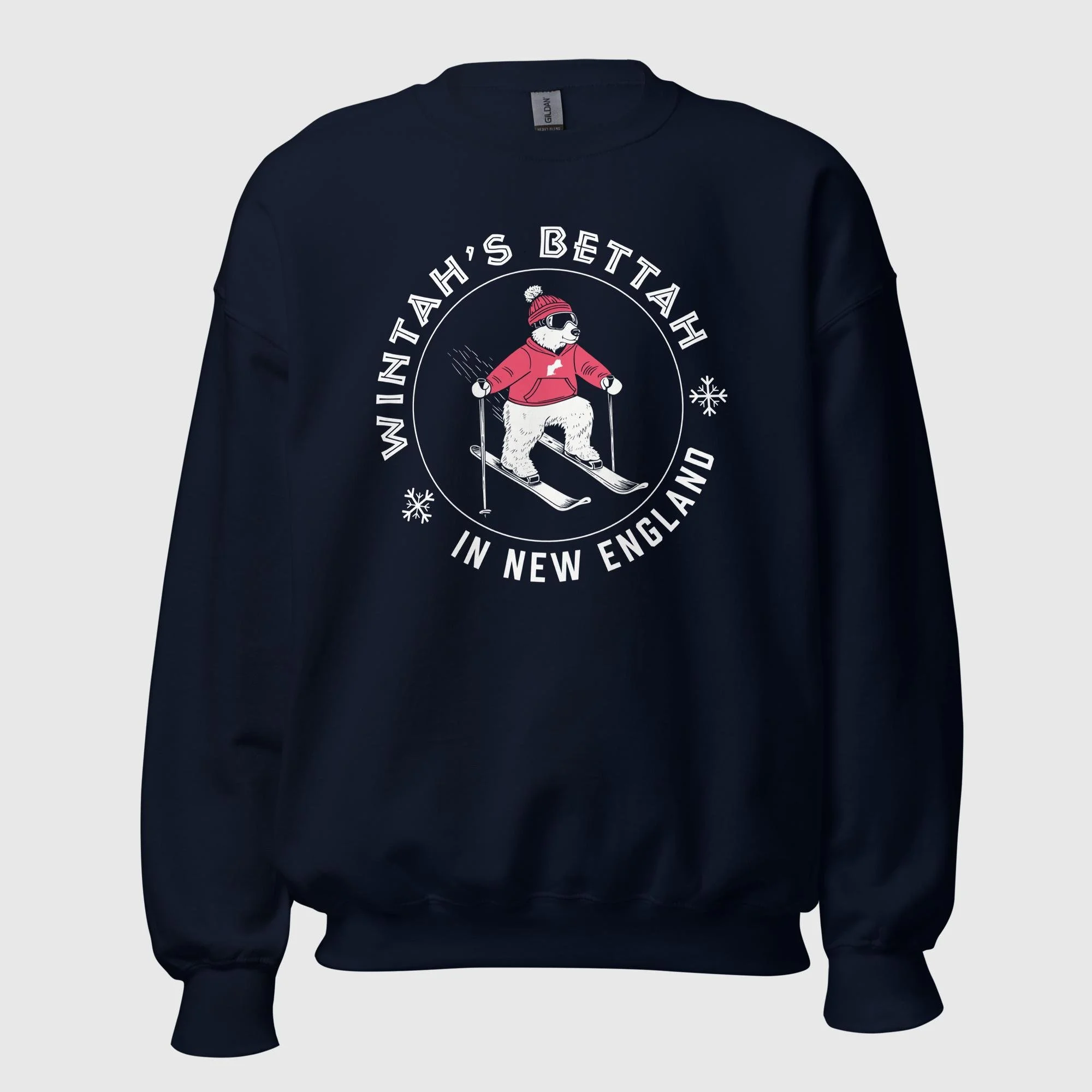 Wintah's Bettah in New England: Ski Edition - Unisex Crewneck
