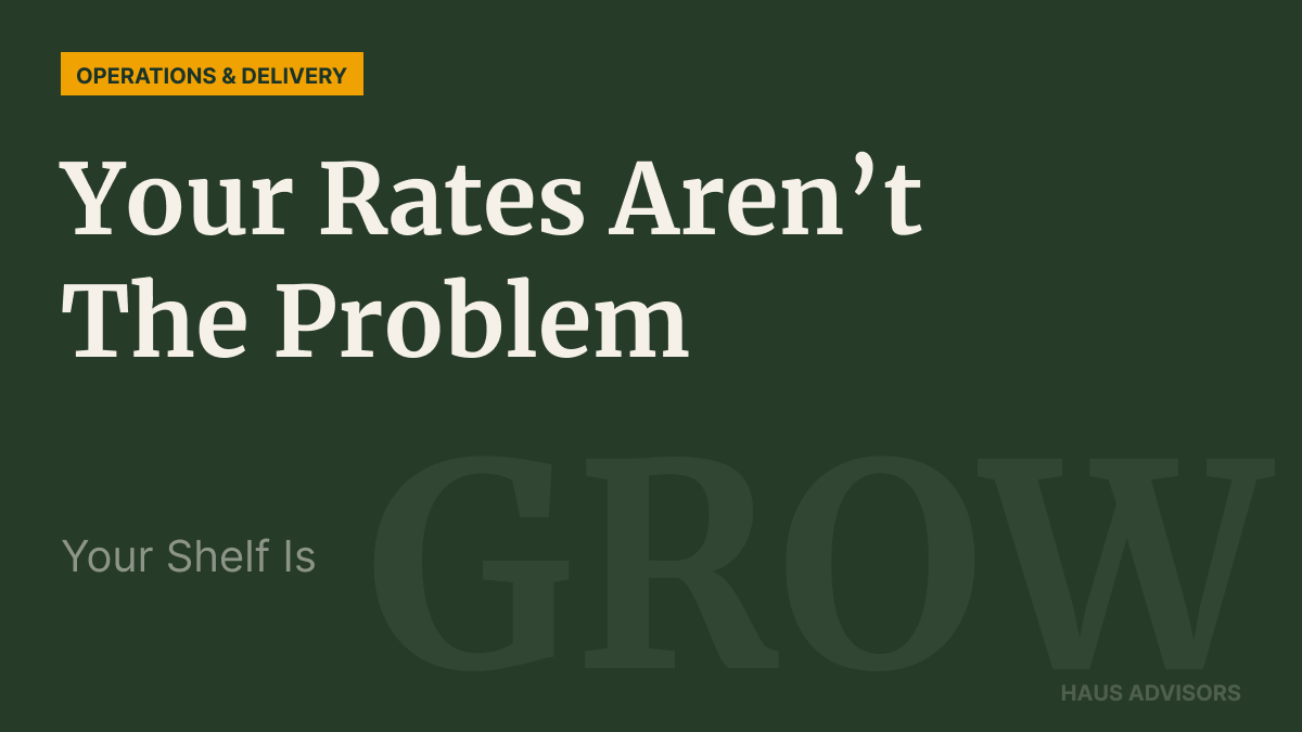 The Pricing Problem That Has Nothing to Do With Your Rates