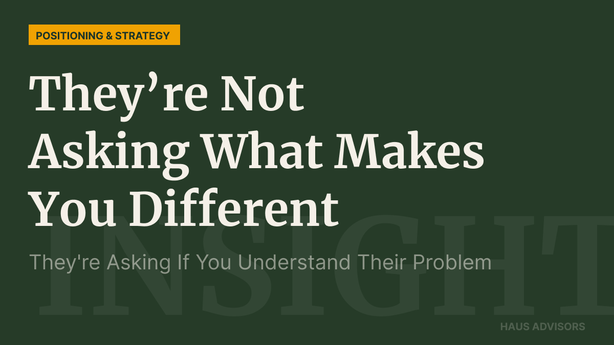 You're Losing Deals Because You're Answering the Wrong "Why Us" Question