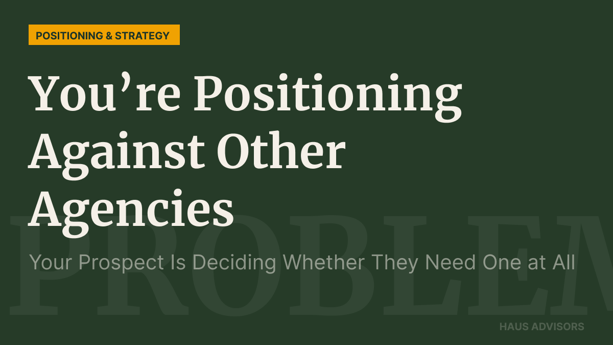 Your Real Competitor Isn’t the Cheaper Agency. It’s the Decision to Do It In-House.