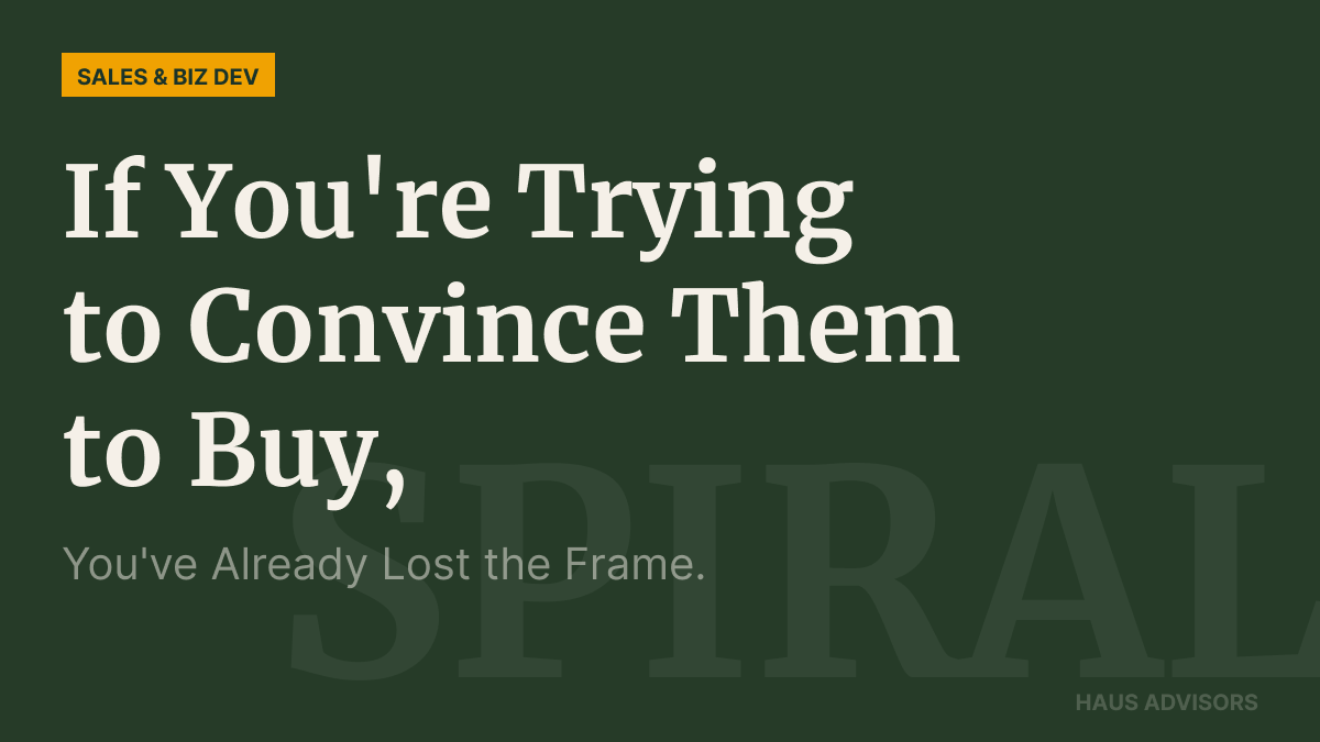 Stop Pitching. Start Diagnosing. How the 'Doctor Frame' Changes Agency Sales.