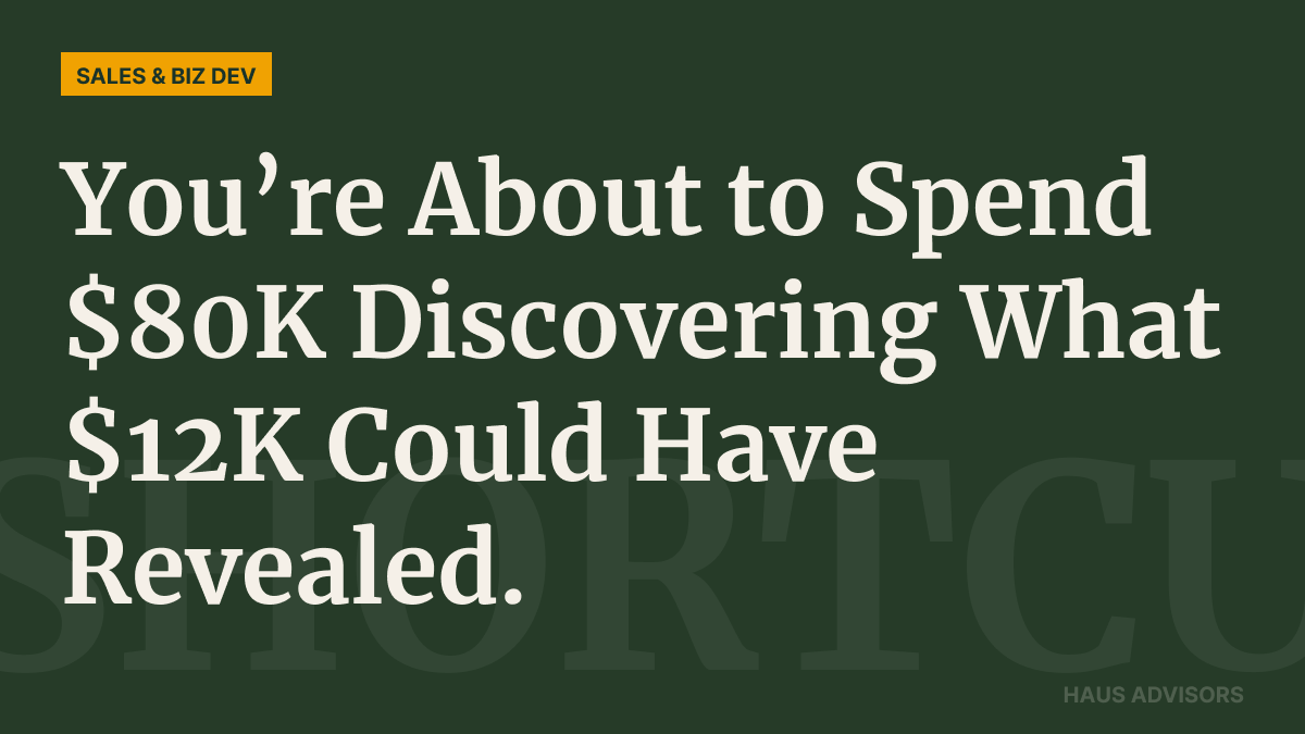 You're Comparing Sales Hires. The Decision That Actually Matters Is Upstream.