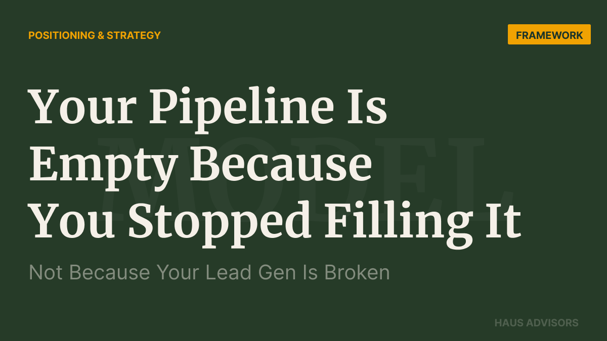 Predictable Pipeline Isn't a Channel. It's an Operating Rhythm You Never Turn Off.