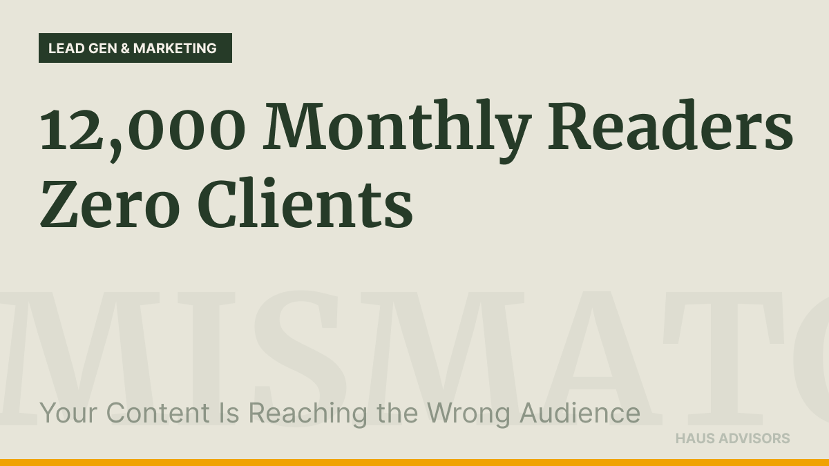 Your Content Is Attracting Developers, Not Buyers. The Technical Substance Isn't the Problem. The Framing Is.