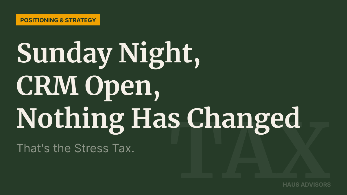 The Stress Tax: What It Costs Your Agency When You Can't See 90 Days Ahead