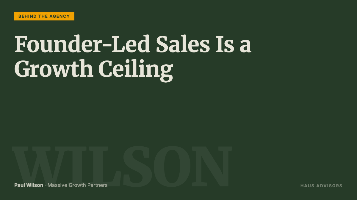Episode 52: Founder-Led Sales Is a Growth Ceiling (Here's How to Escape It)